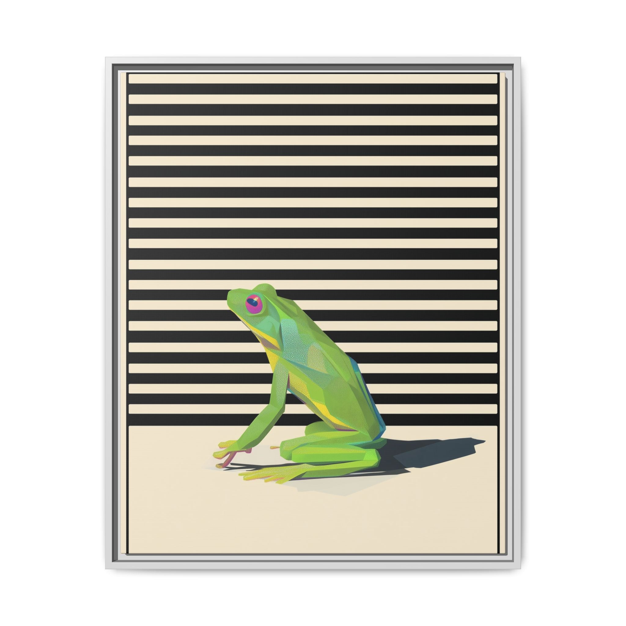 Geometric Frog Persona: Modern Wildlife Illustration, Vibrant Graphic Design   |  Personalized & Custom Orders Available