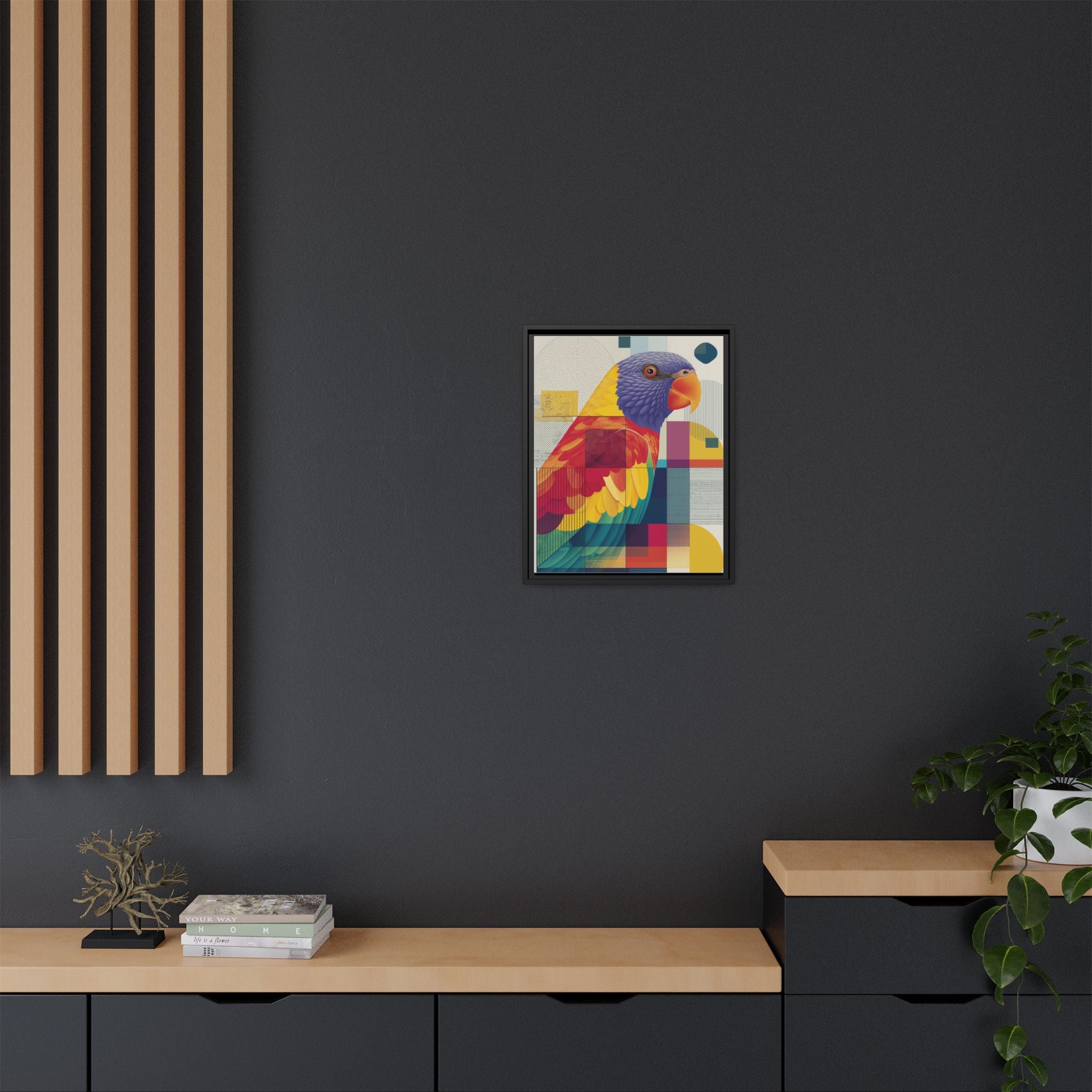 Prismatic Parrot: Geometric Deconstruction, Modern Abstract Art   |    Custom Orders Available