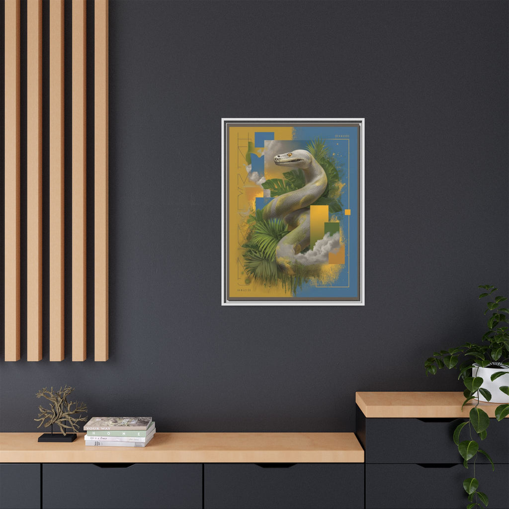 Serpent of Surreal Geometries: Tropical Hyperrealism, Digital Snake Illustration   |    Custom Orders Available