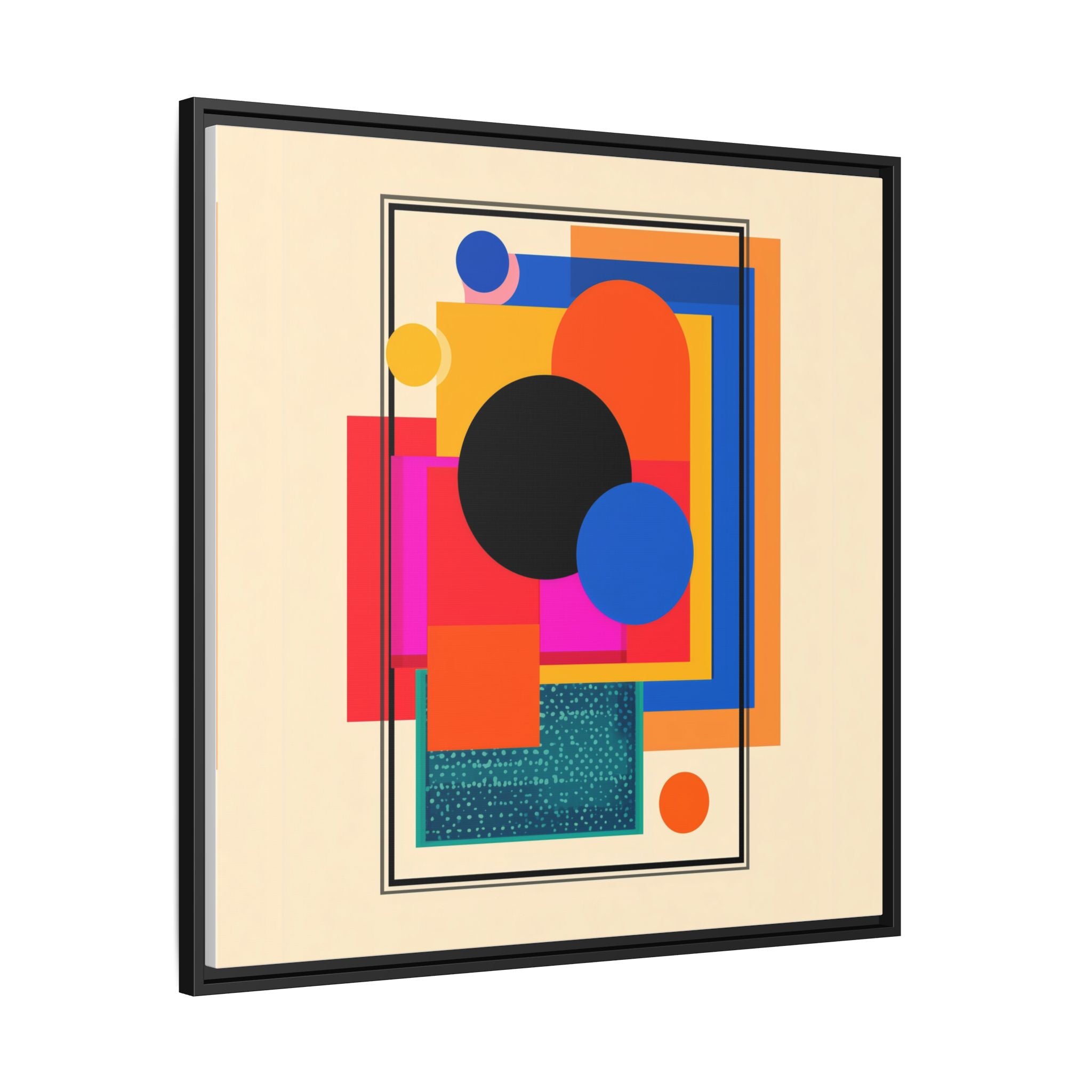 Geometric Harmony: Abstract Color Blocks, Mid-Century Modern Design, Minimalist Art Composition   |   Custom Orders Accepted