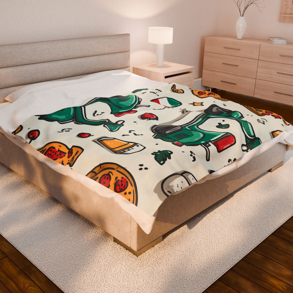 Bellissima Italia Quilt Doona Duvet Cover : Cultural Icons Collage, Italian Design Illustration   |   Custom Orders Accepted