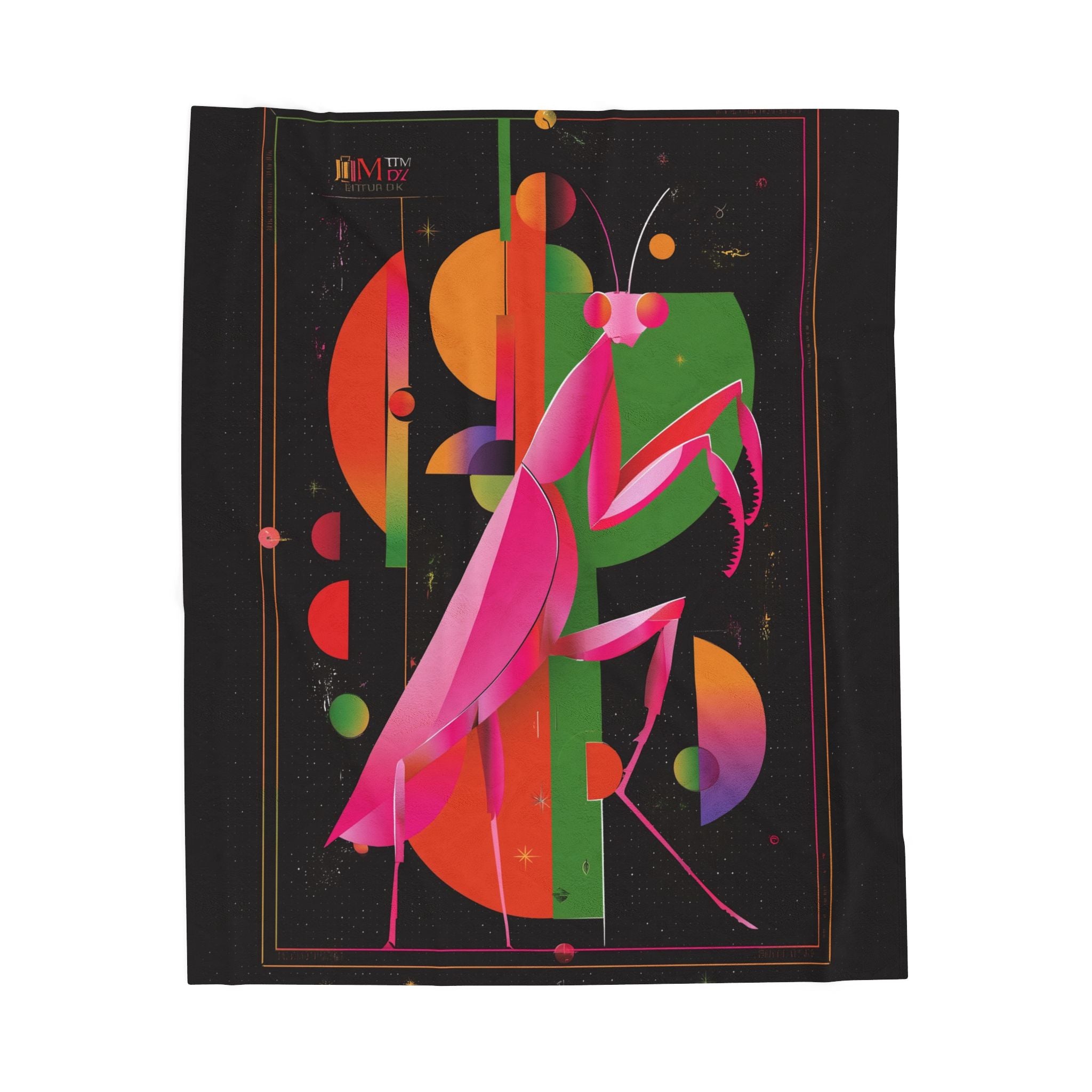 Cosmic Mantis: Geometric Insect Art, Cubist Design Poster   |    Custom Orders Available