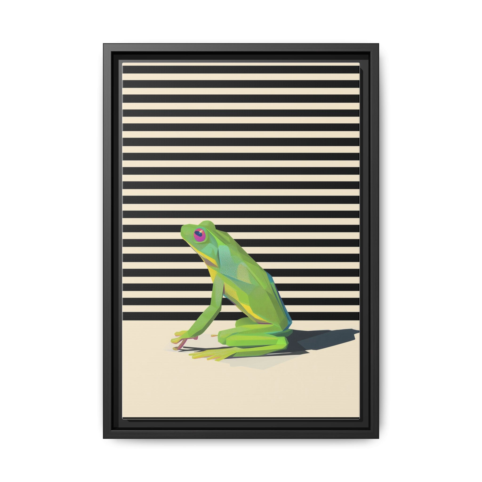 Geometric Frog Persona: Modern Wildlife Illustration, Vibrant Graphic Design   |  Personalized & Custom Orders Available