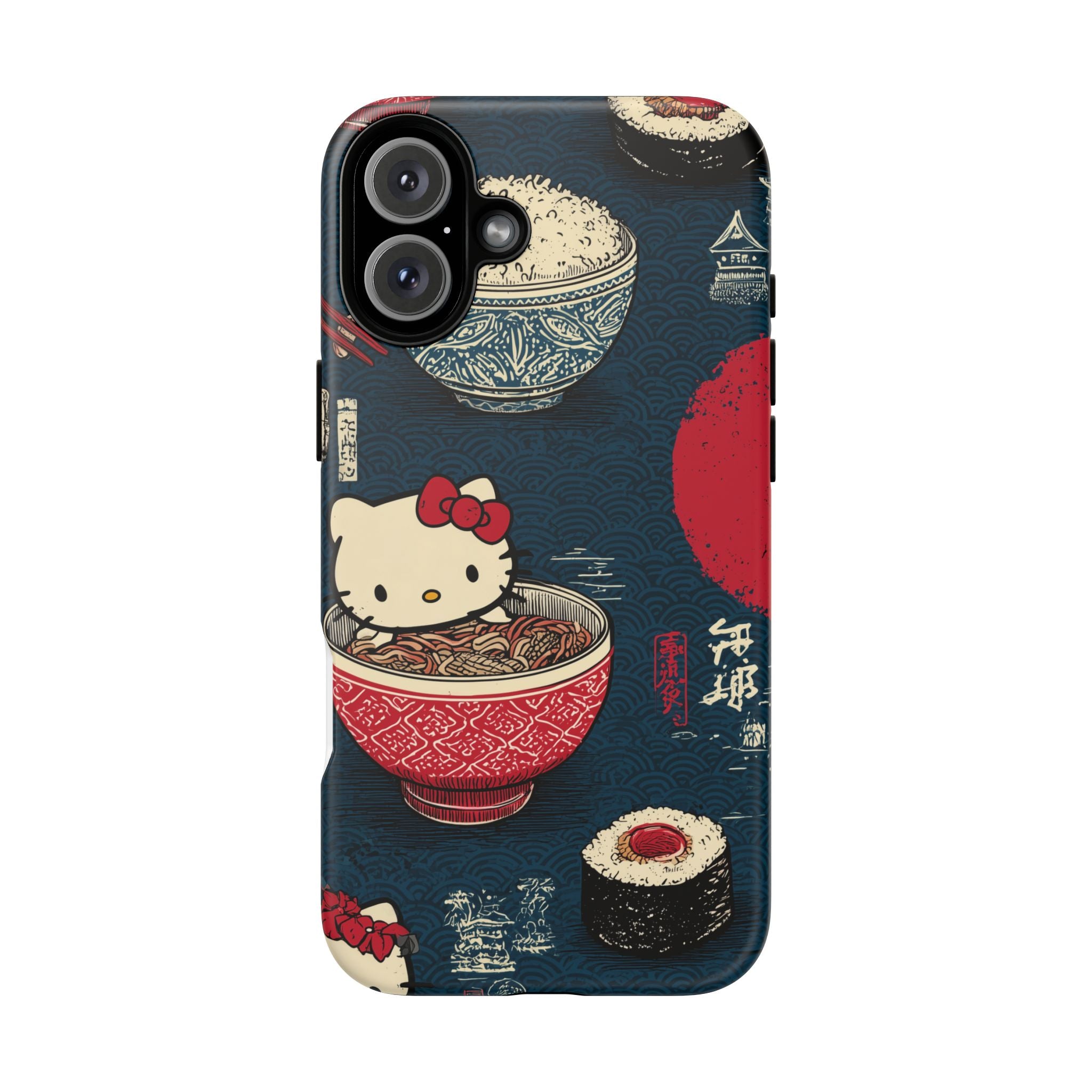 Japanese Kitty Sushi Vibrant Phone Case - Tough Case | Funky, Colorful, Unique Design for Gift, Accessory, Protection, Trendy