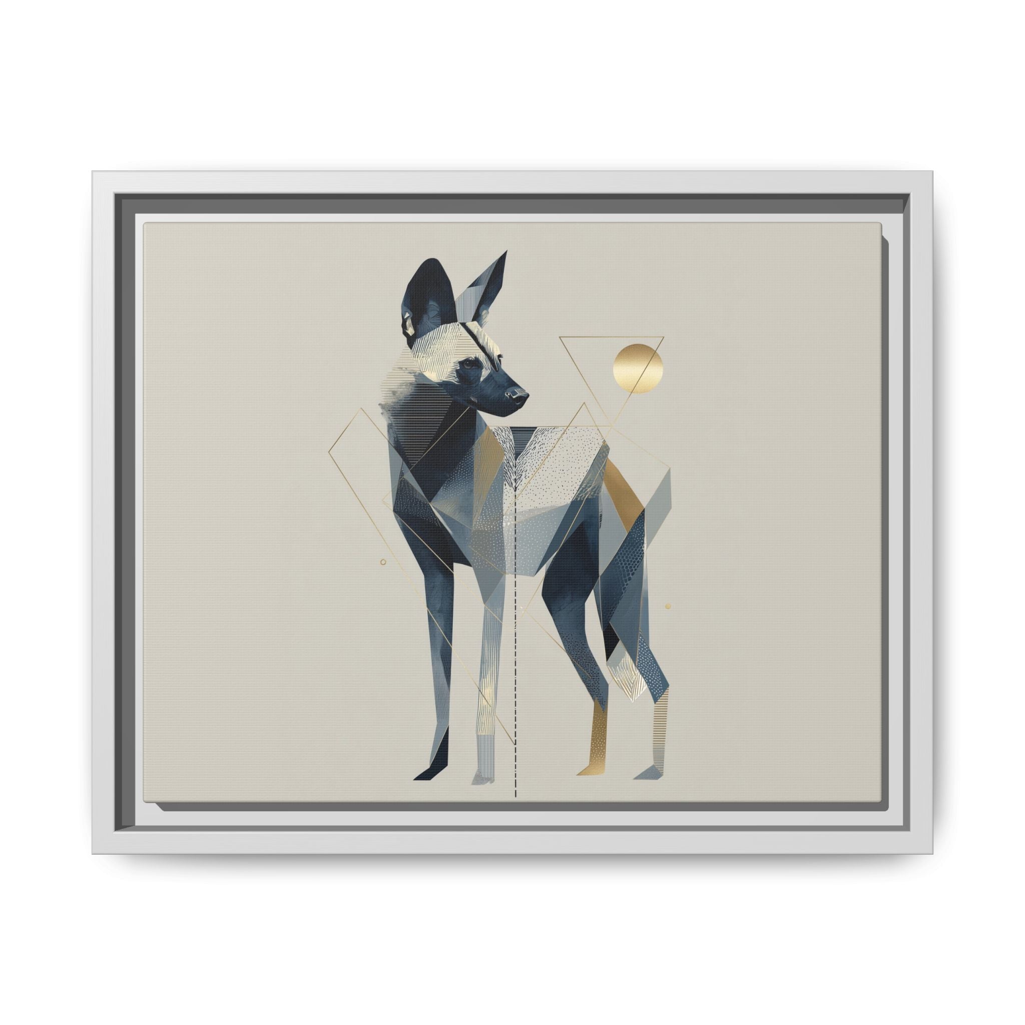 Canine Geometry: Fragmented African Wild Dog Portrait, Modern Graphic Design Study   |  Personalized & Custom Orders Available