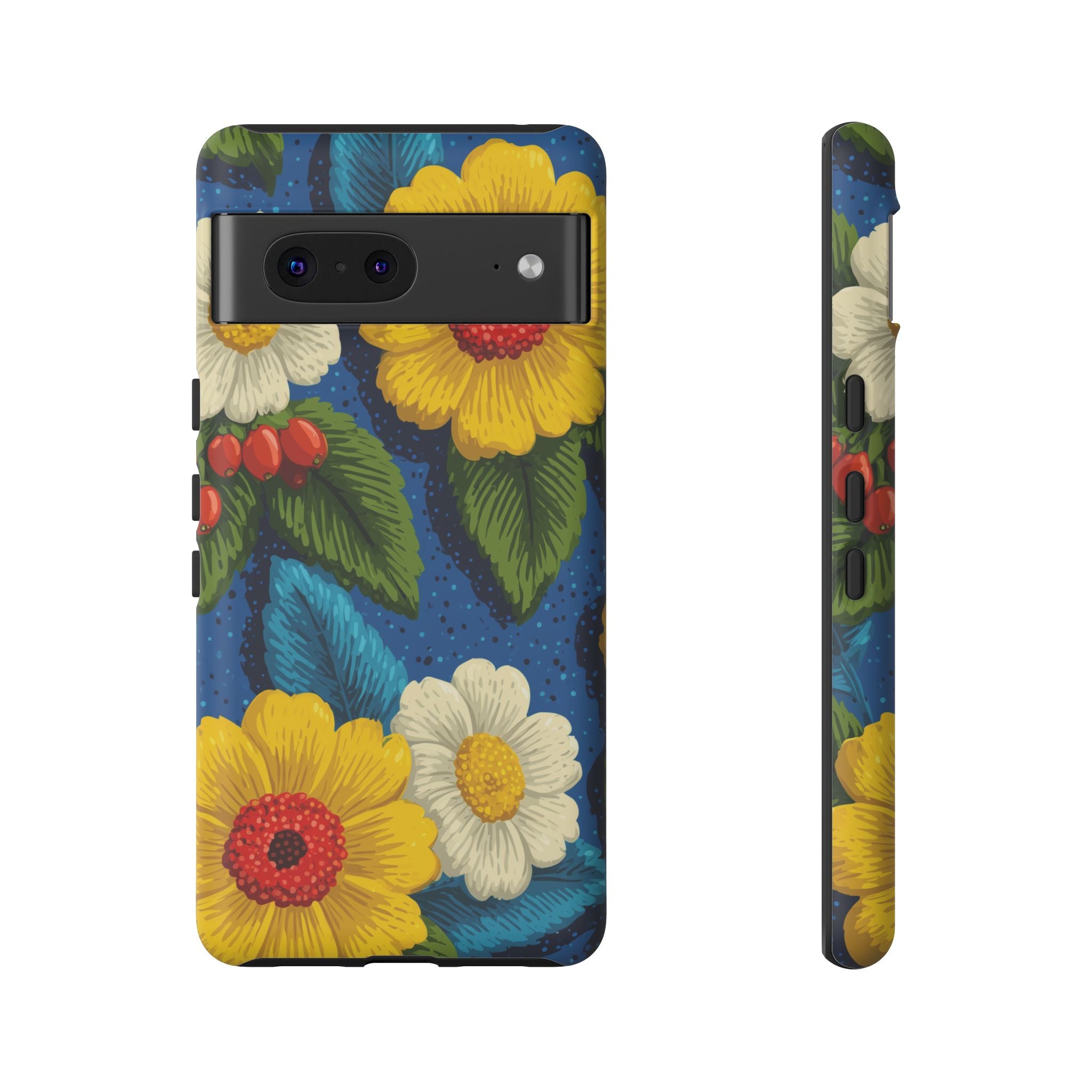 Summer Tough Cases: Floral Fine Art Phone Case, Fun Beach Vibe Phone Accessory, Summer Travel Gift, Colorful Phone Cover, Casual Style Tech