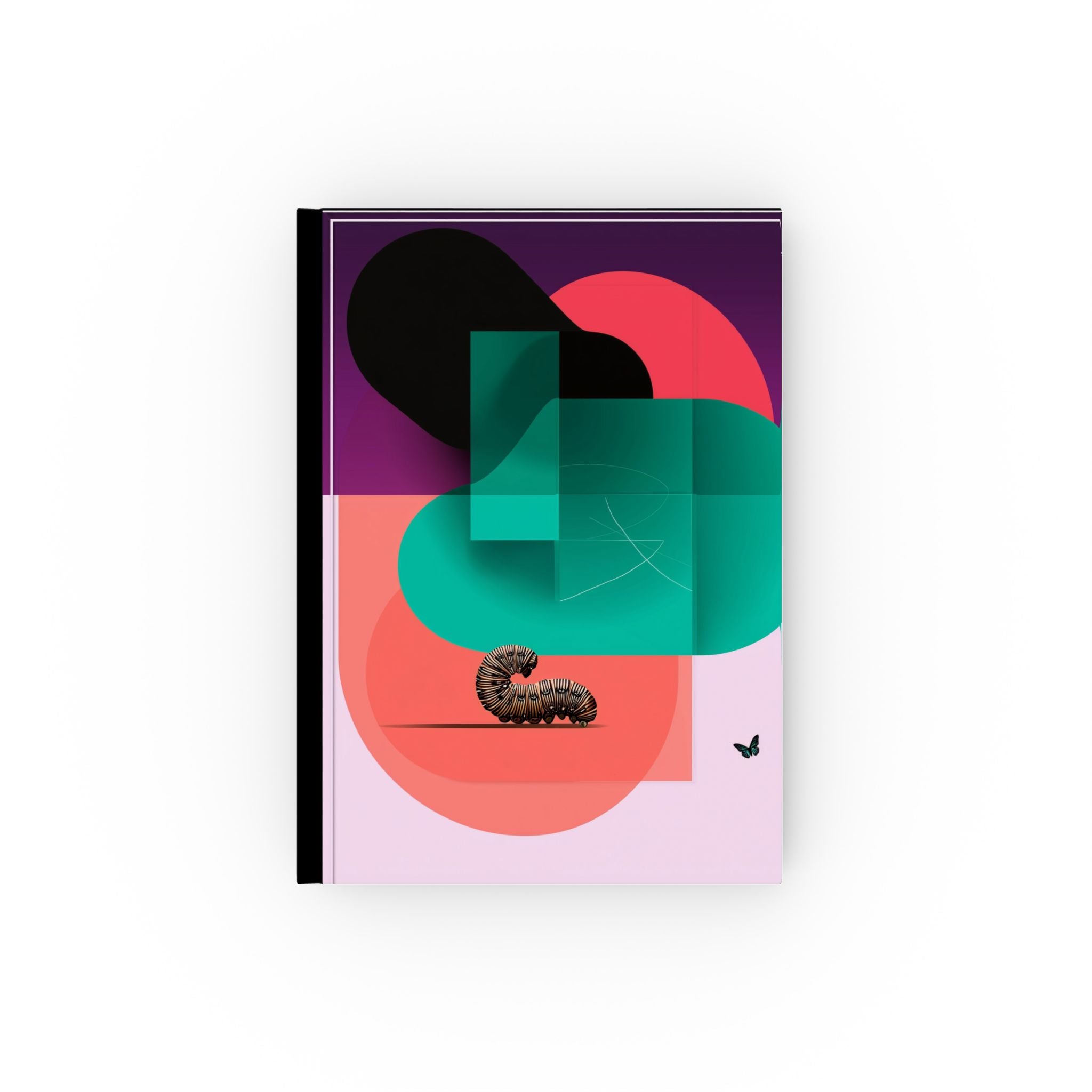 Personalized Abstract Geometric Caterpillar Journal : , Minimalist Biological Abstract Design Personalized Journal   |