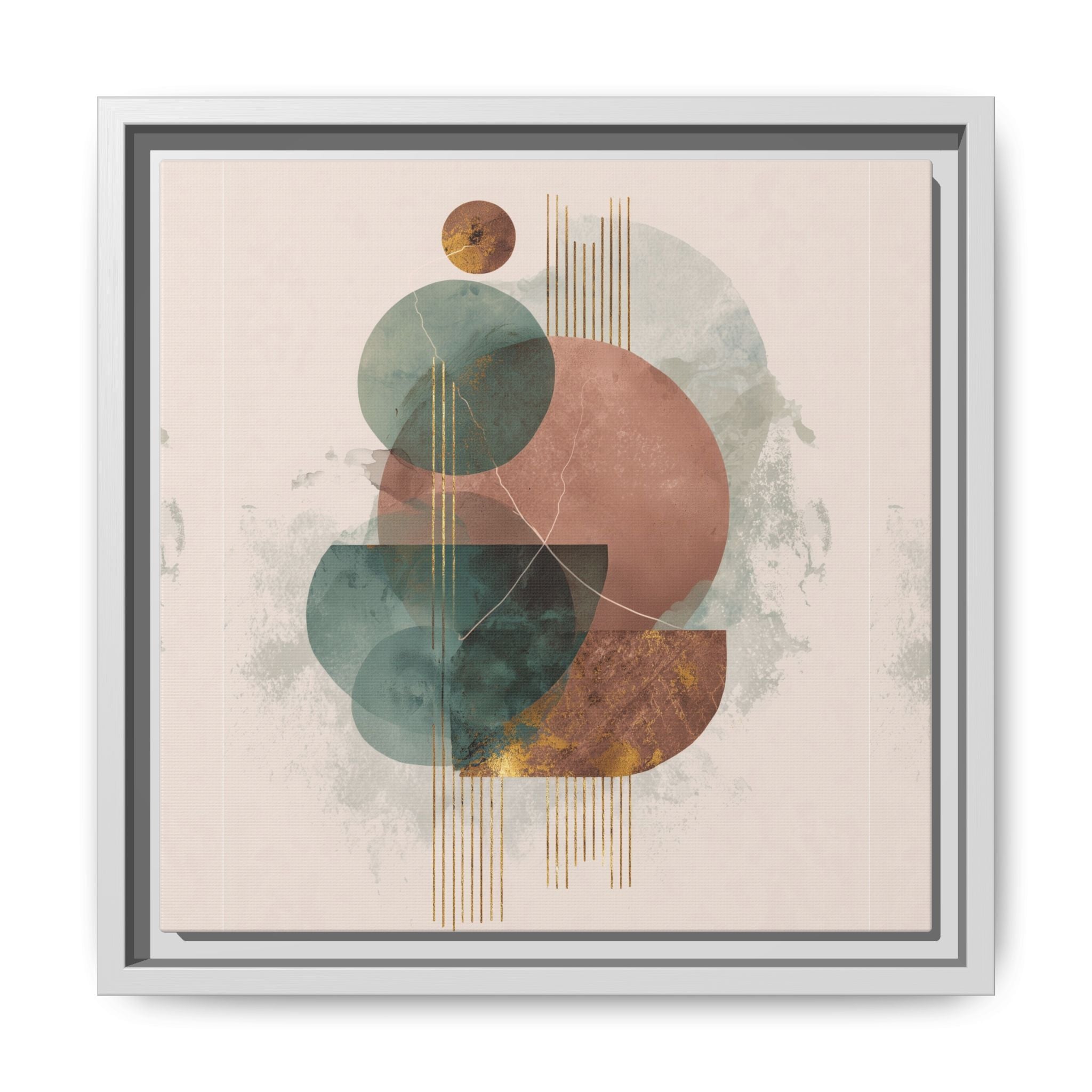 Translucent Geometries: Abstract Circles, Mid-Century Minimalism, Watercolor Layers   |   Custom Orders Accepted