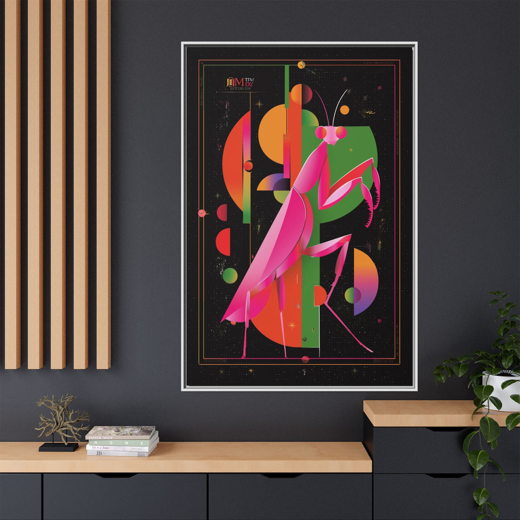 Celestial Mantis: Cubist Geometry, Cosmic Insect Portrait   |    Custom Orders Available
