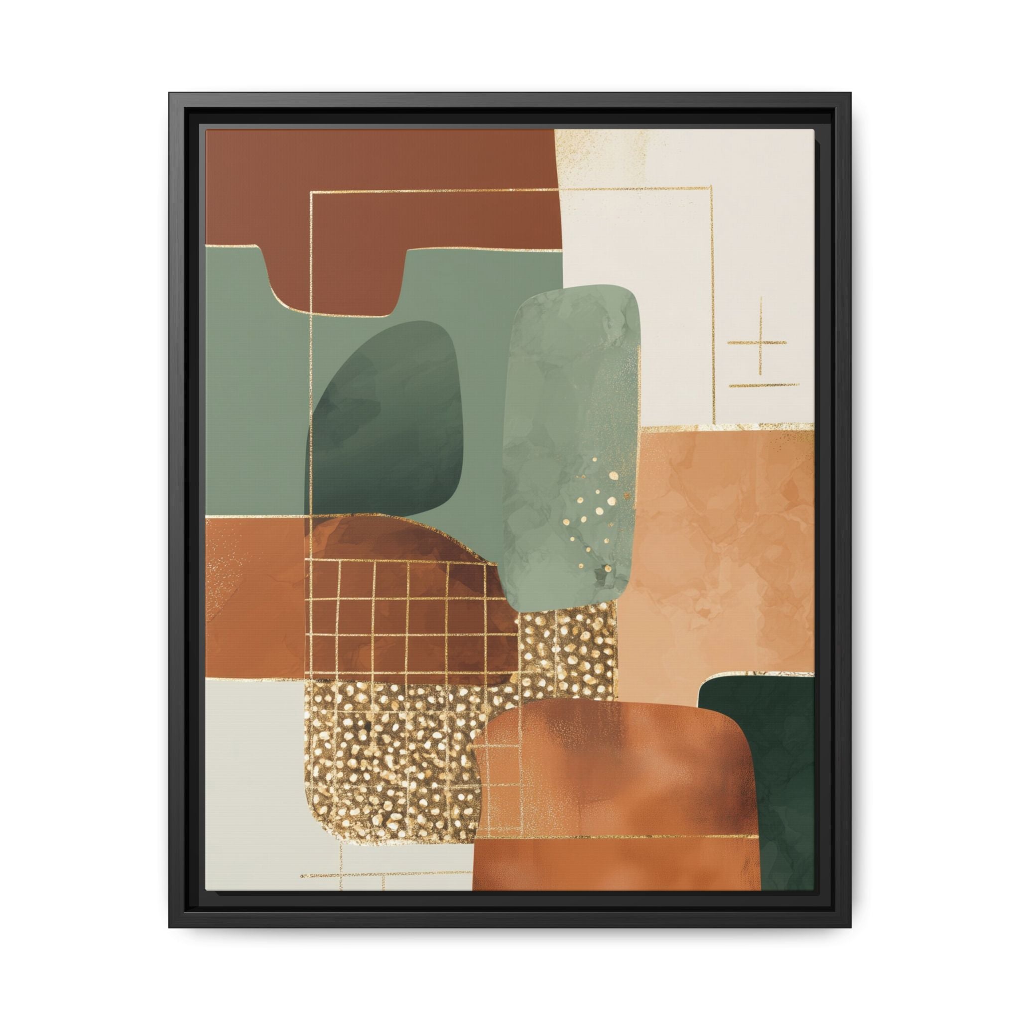 Geometric Harmony: Abstract Minimalist Art, Mid-Century Modern Design, Organic Shapes Composition   |   Custom Orders Accepted
