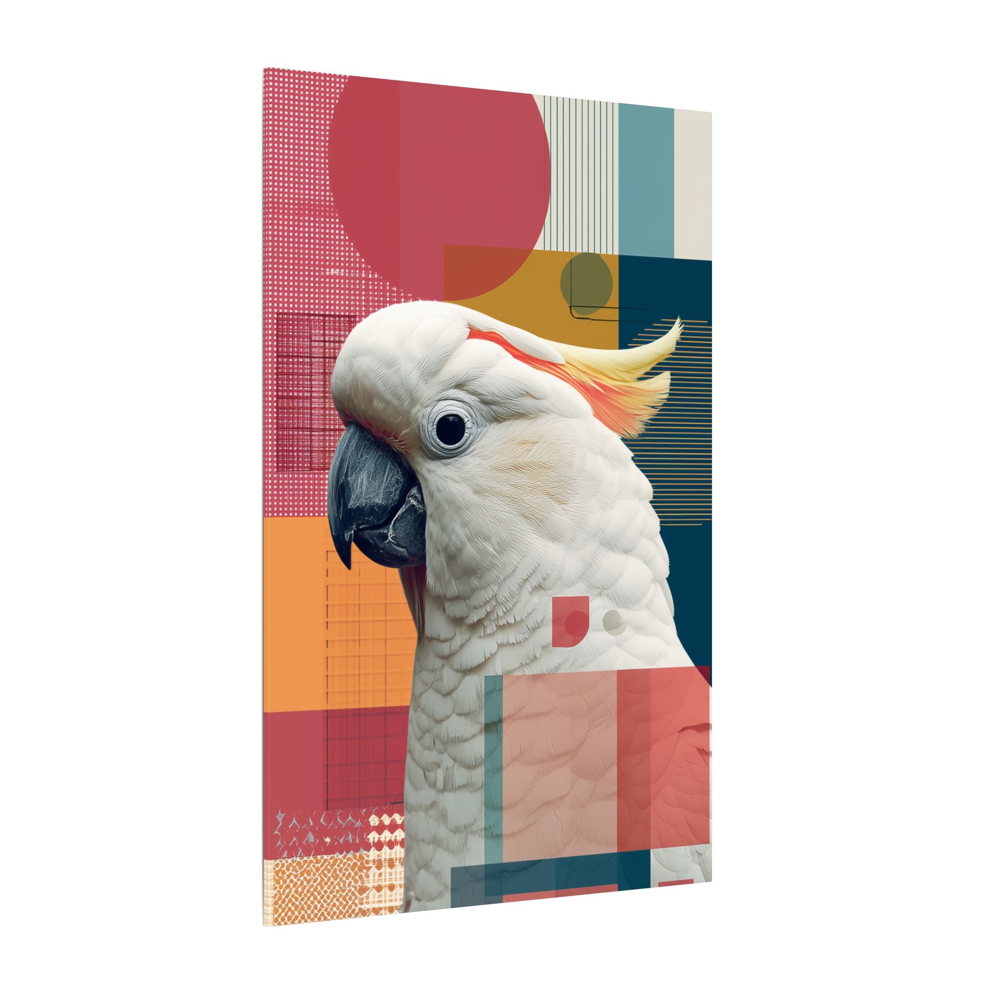 Crest of Elegance: Geometric Wildlife Portrait, Contemporary Avian Art   |    Custom Orders Available