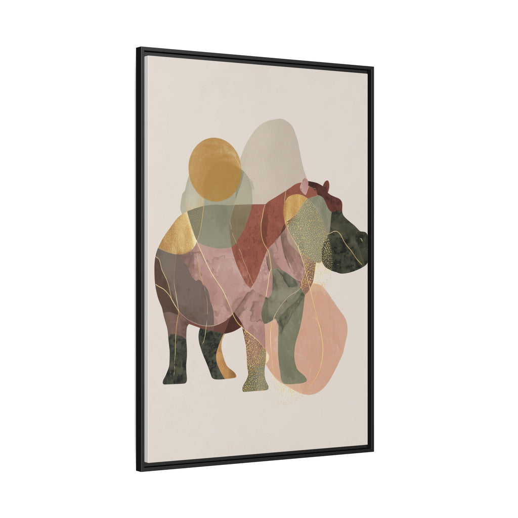 Fragmented Hippopotamus: Geometric Abstract Art, Minimalist Animal Portrait   |  Personalized & Custom Orders Available