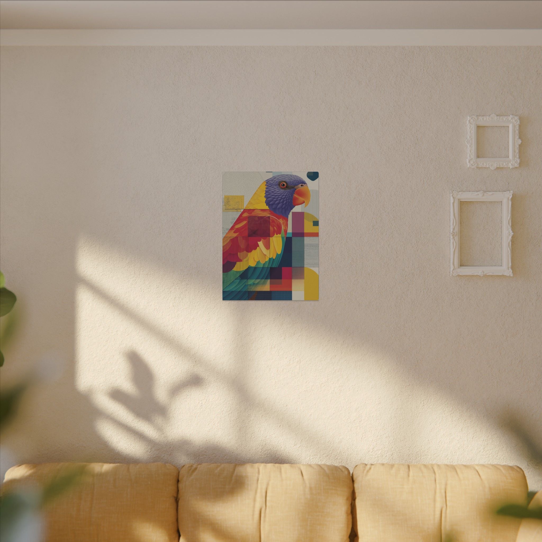 Prismatic Parrot: Geometric Abstract Art, Modern Colorful Bird Print   |    Custom Orders Available