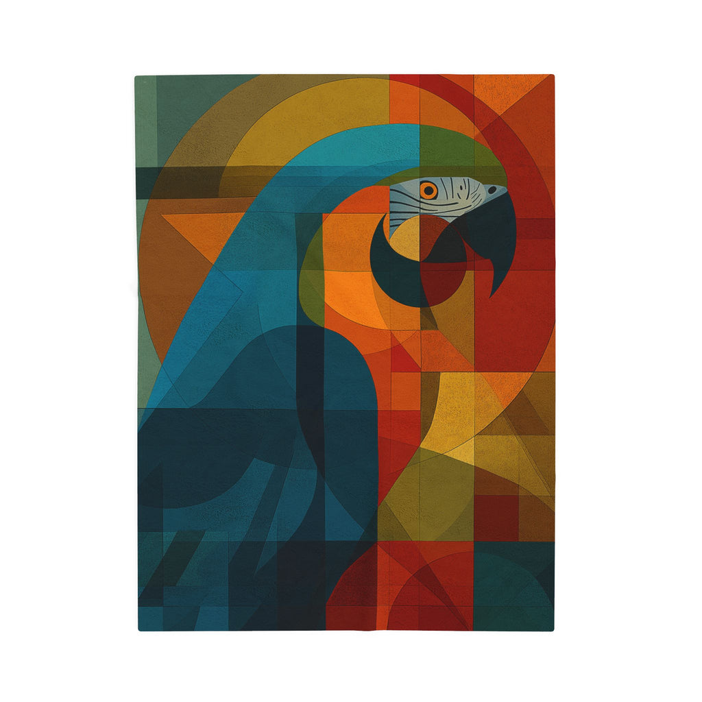 Geometric Parrot: Cubist Digital Illustration, Tropical Bird Abstract Art   |    Custom Orders Available