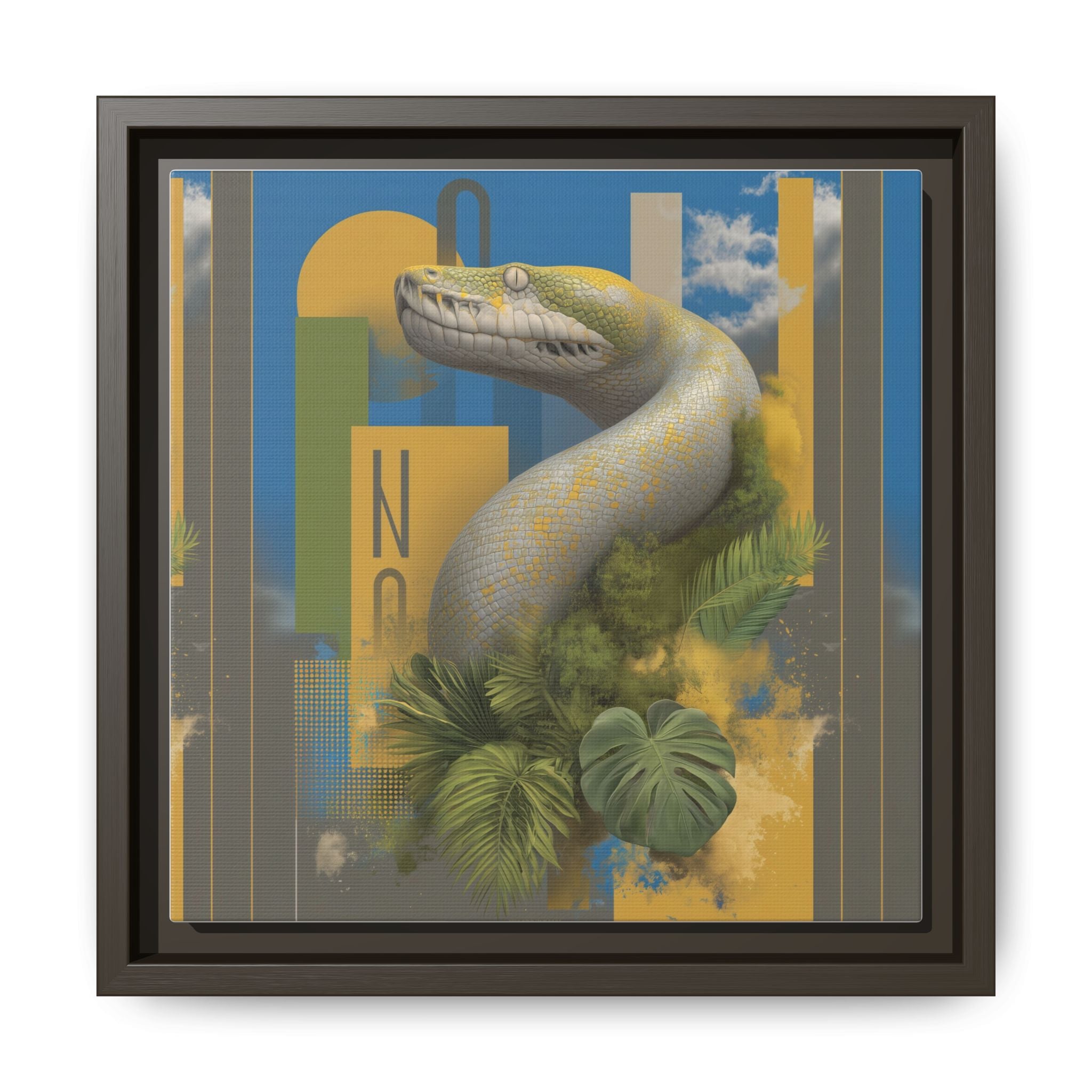 Serpent's Geometry: Tropical Realism, Digital Wildlife Composition   |    Custom Orders Available