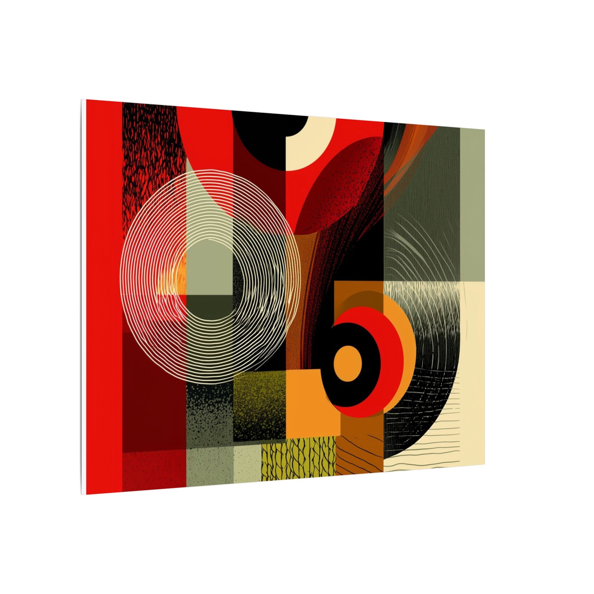 Geometric Convergence: Mid-Century Modern Abstract, Constructivist Design Principles, Bold Chromatic Composition   |   Custom Orders