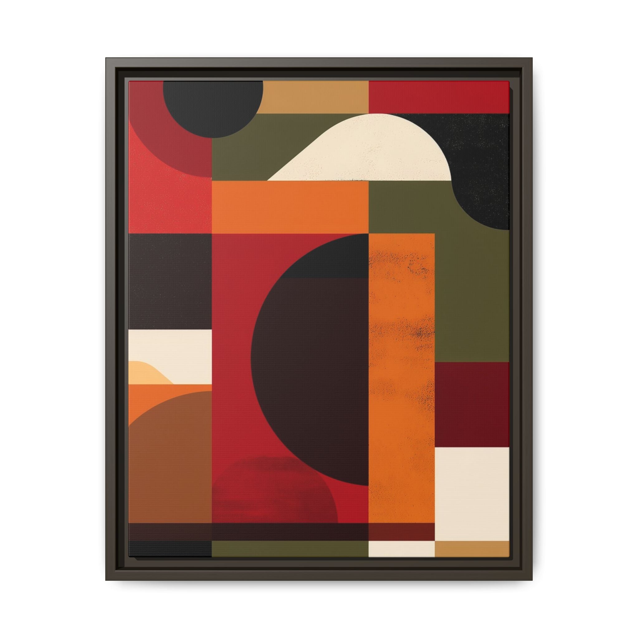 Geometric Convergence: Abstract Bauhaus Design, Constructivist Color Blocks, Architectural Art Composition   |   Custom Orders Accepted