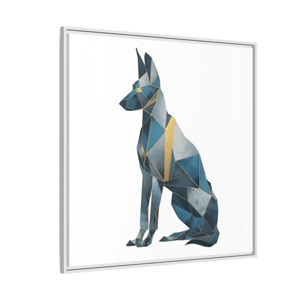 Geometric Canine Mosaic: Fractured Blue Shepherd, Modern Polygonal Art   |  Personalized & Custom Orders Available