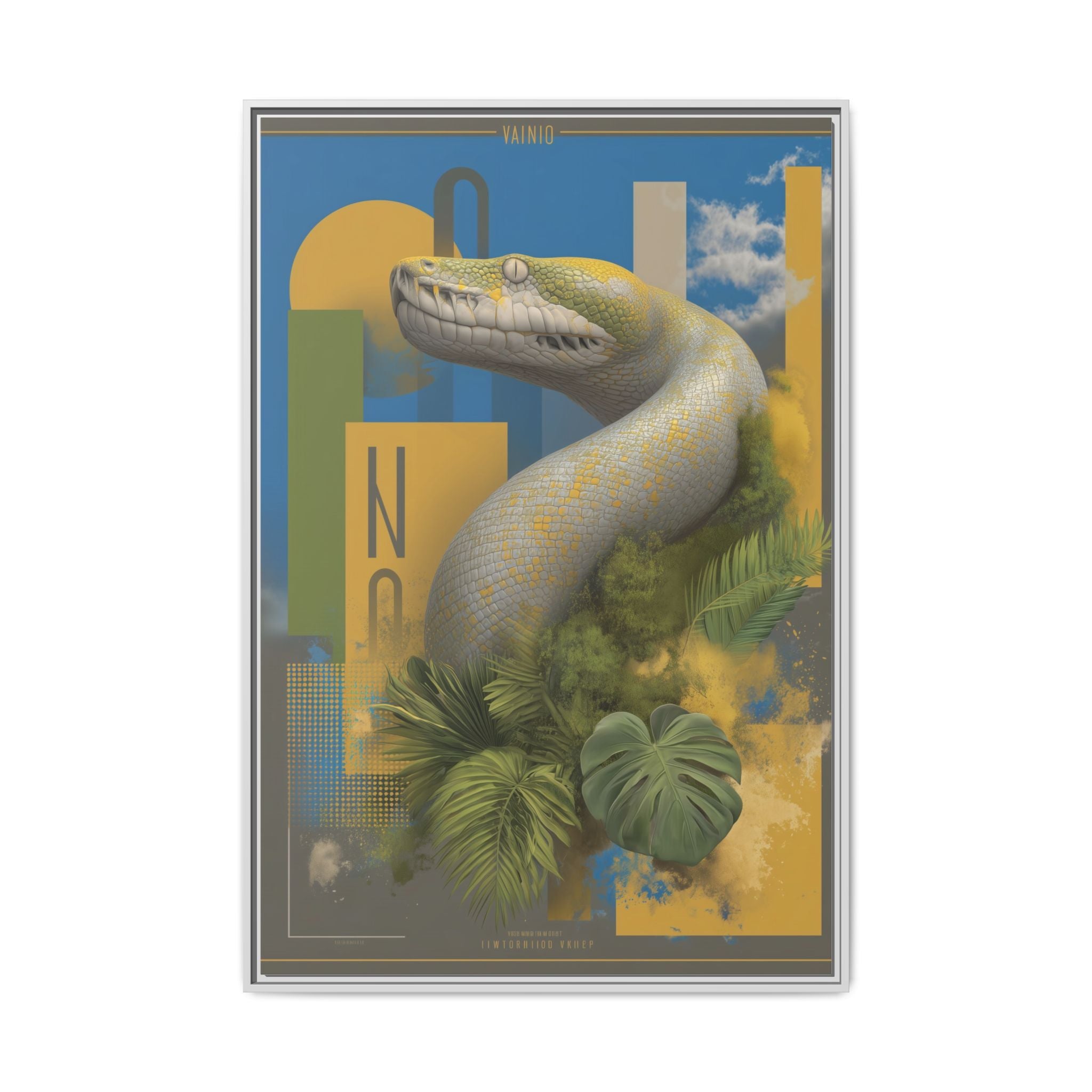 Serpent's Geometry: Tropical Realism, Digital Wildlife Composition   |    Custom Orders Available
