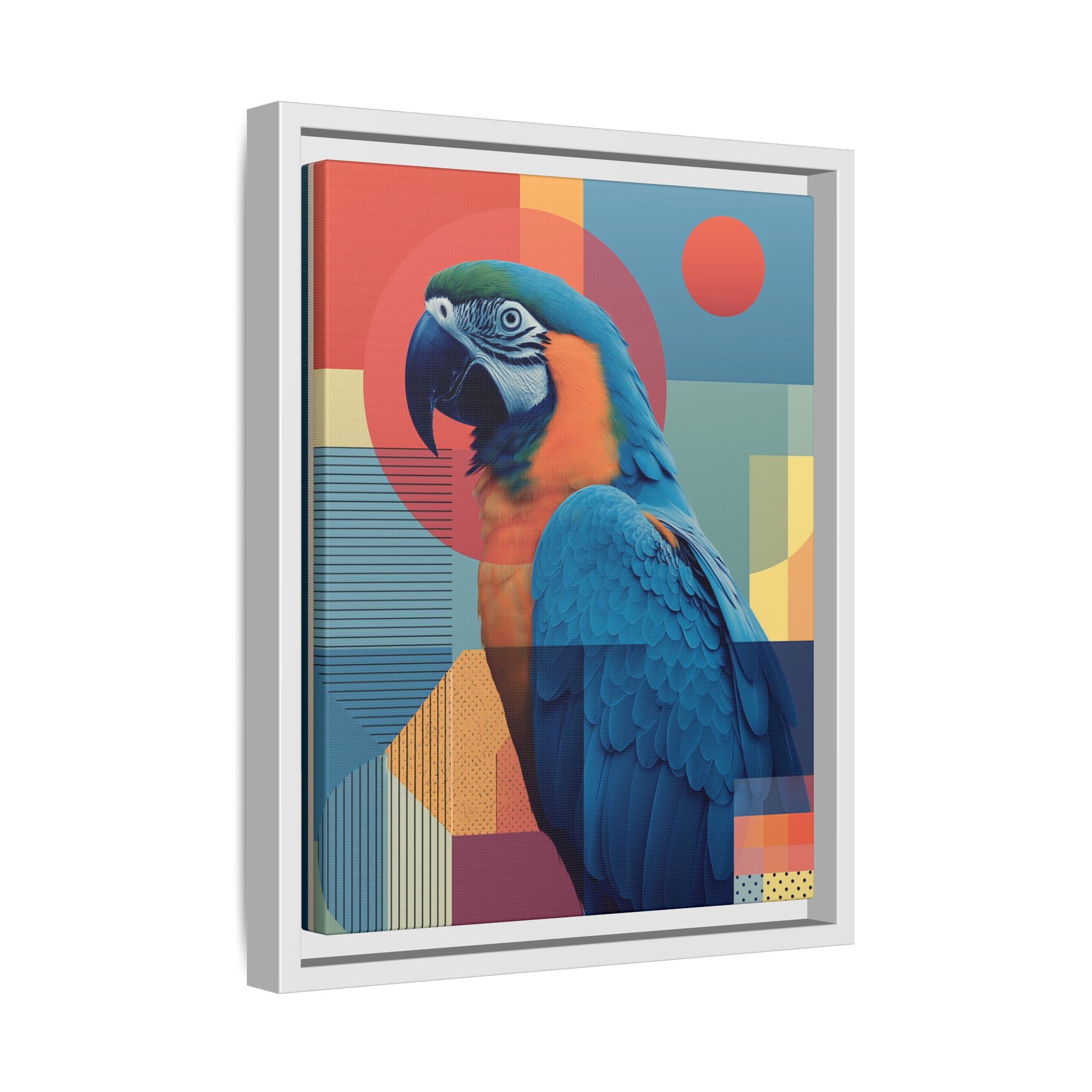 Geometric Macaw: Prismatic Wildlife Fusion, Modern Abstract Composition   |    Custom Orders Available