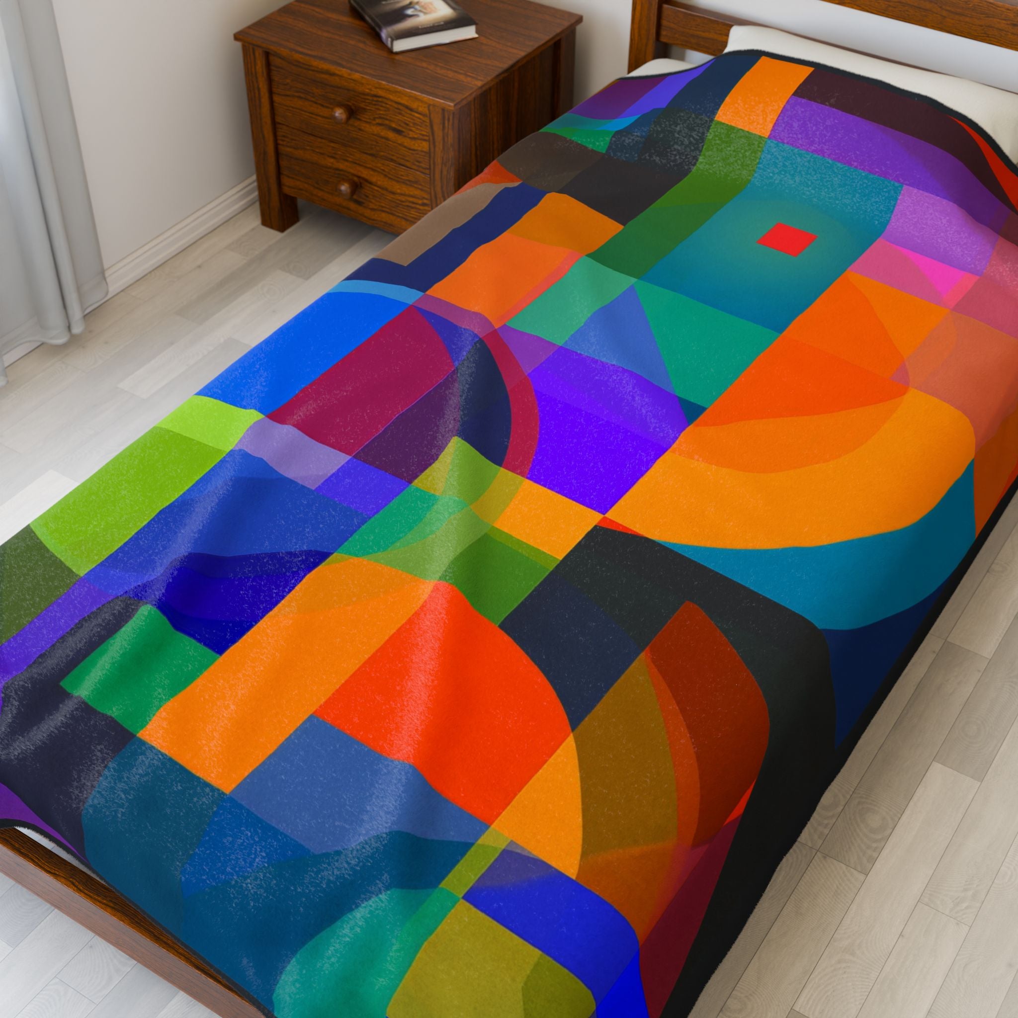 Geometric Harmony: Abstract Kaleidoscope, Vibrant Grid Composition   |    Custom Orders Available