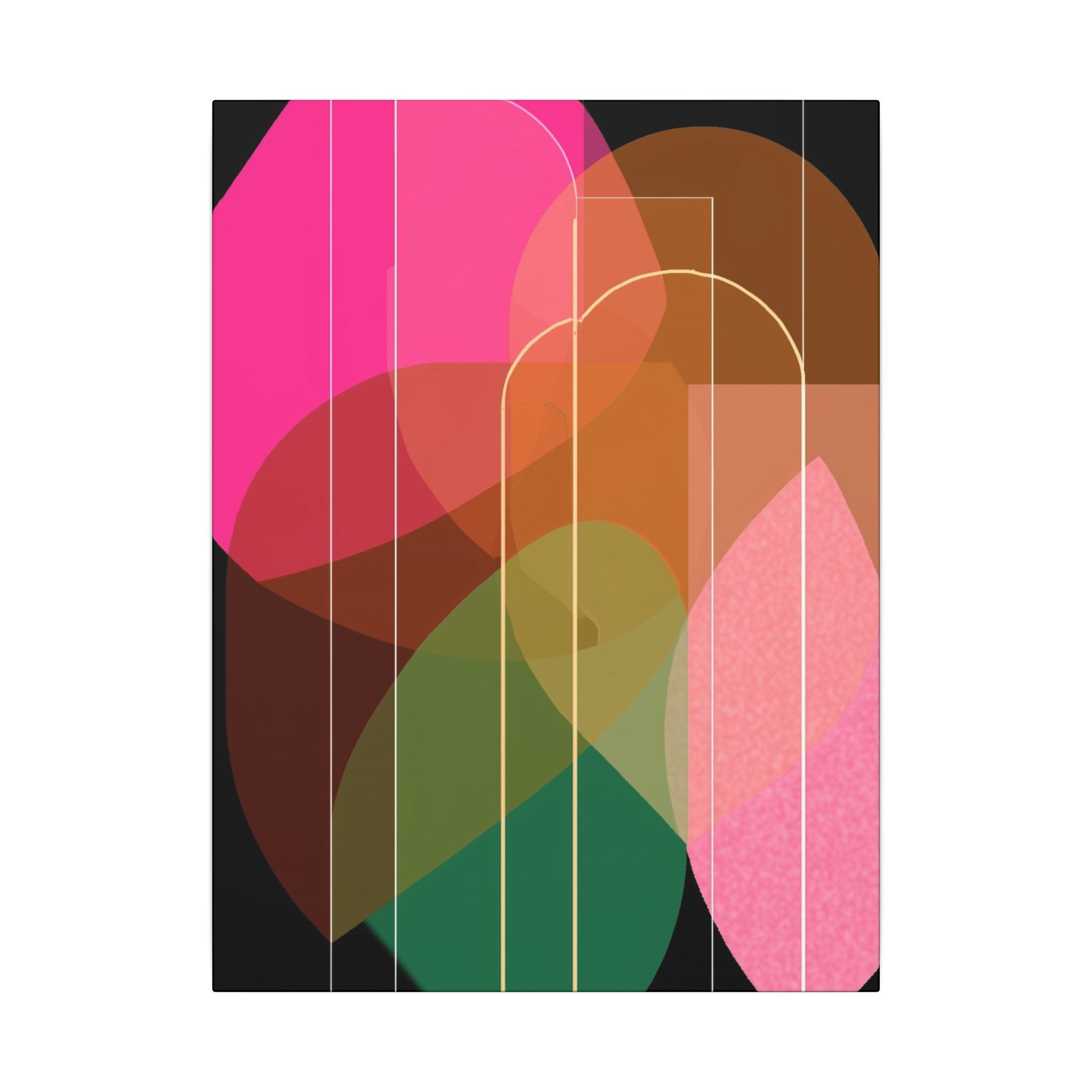 Chromatic Convergence: Layered Abstract Forms, Organic Geometric Interplay, Translucent Color Spectrum   |   Custom Orders Accepted