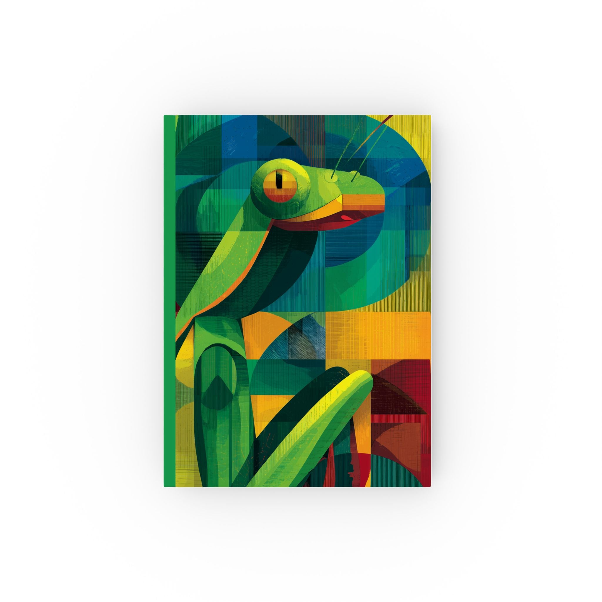 Vibrant Praying Mantis Hard Back Journal - Perfect for Nature Lovers, Birthday Gifts, Eco-Friendly Stationery, Art Lovers, and Writing