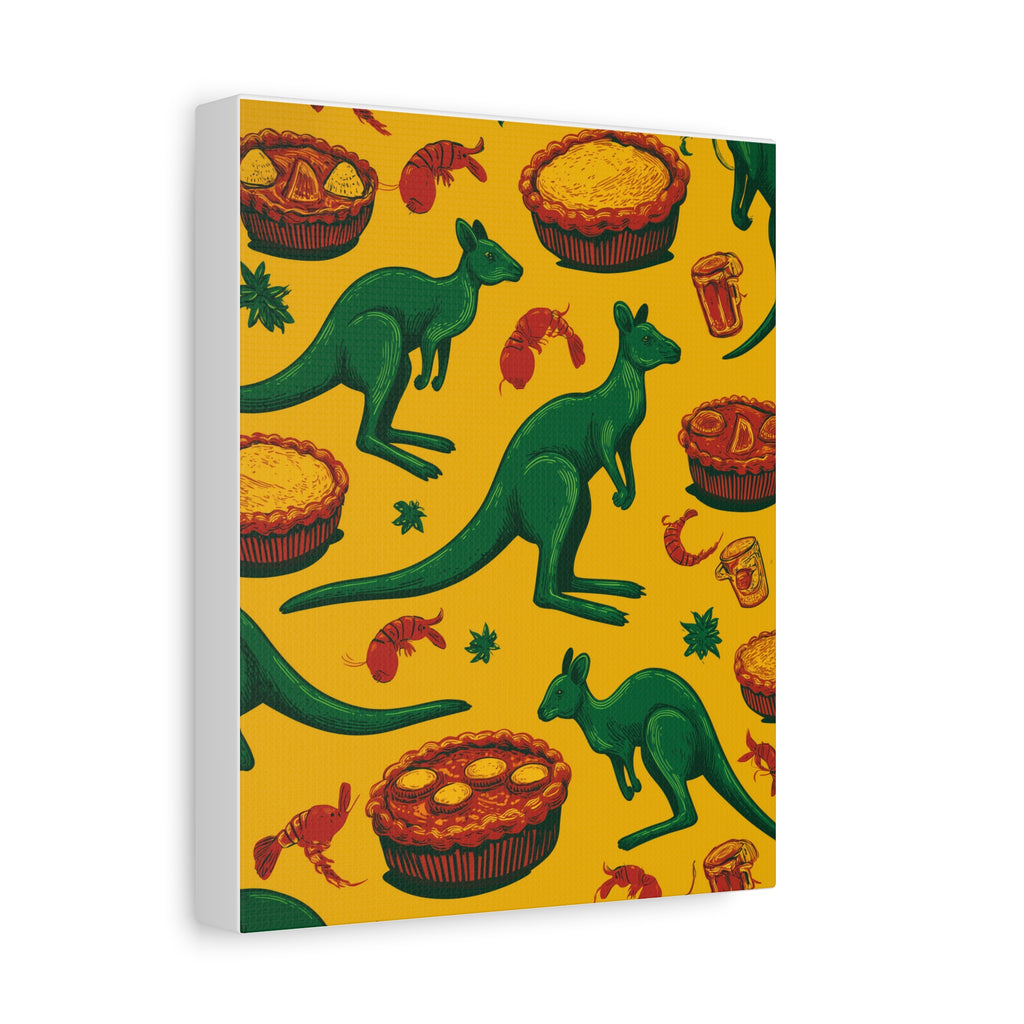 Kangaroo Canvas Wall Art, Vibrant Animal Decor, Unique Gift for Nature Lovers, Fun Kitchen Wall Hanging, Australian Themed Art