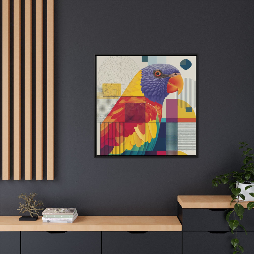 Geometric Parrot: Abstract Wildlife Art, Modern Color Block Design   |  Personalized & Custom Orders Available