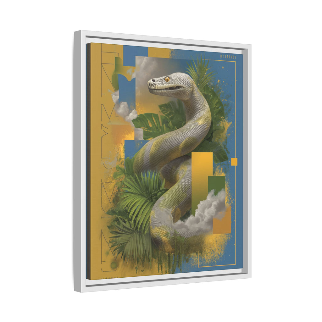Serpent of Surreal Geometries: Tropical Hyperrealism, Digital Snake Illustration   |    Custom Orders Available