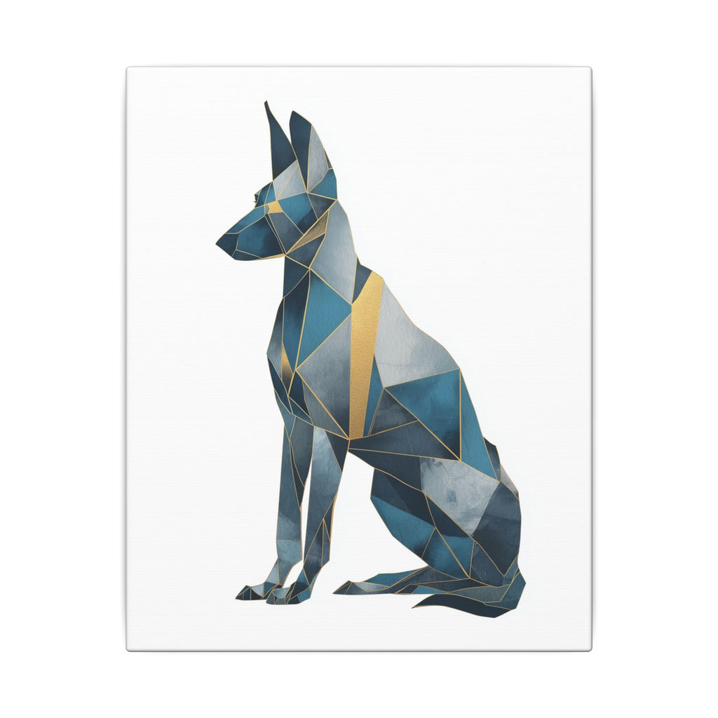 Crystalline Canine: Geometric Dog Portrait, Digital Art Polygon Style, Modern Architectural Animal Design   |  Personalized & Custom Orders