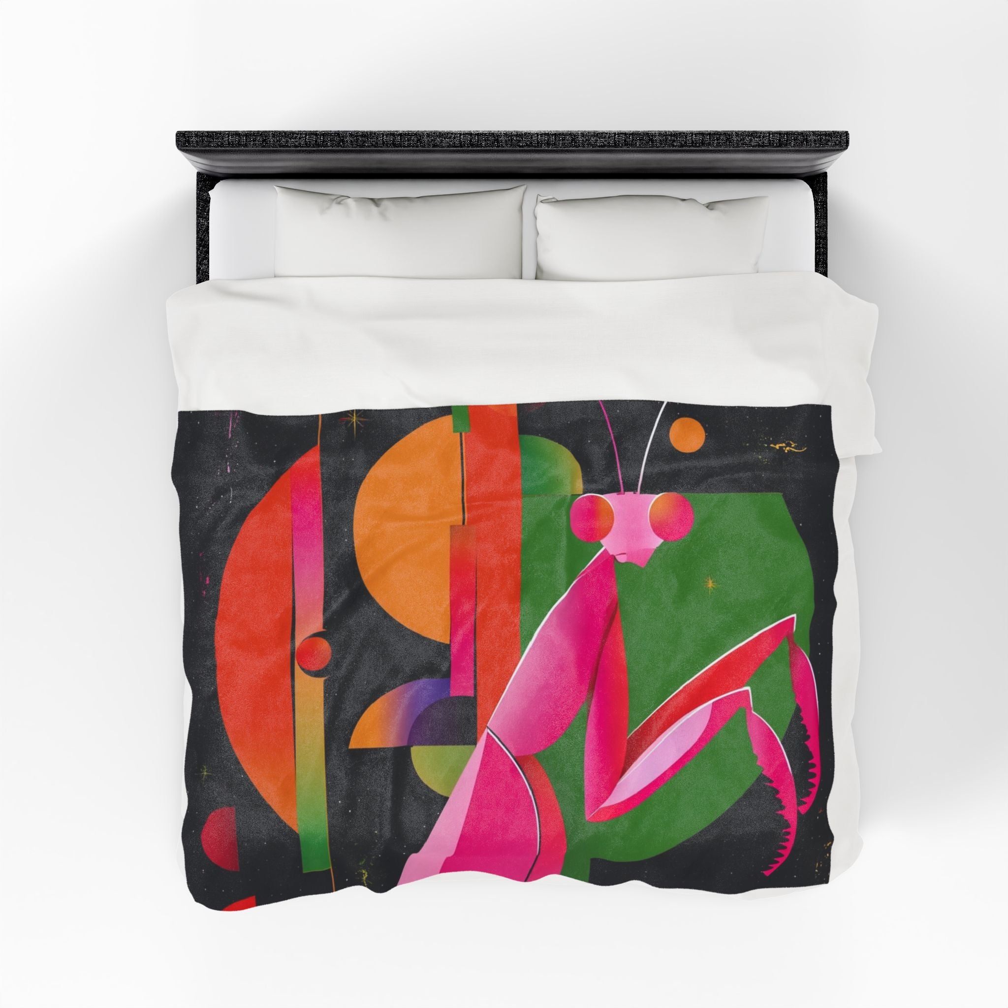 Cosmic Mantis: Geometric Insect Art, Cubist Design Poster   |    Custom Orders Available