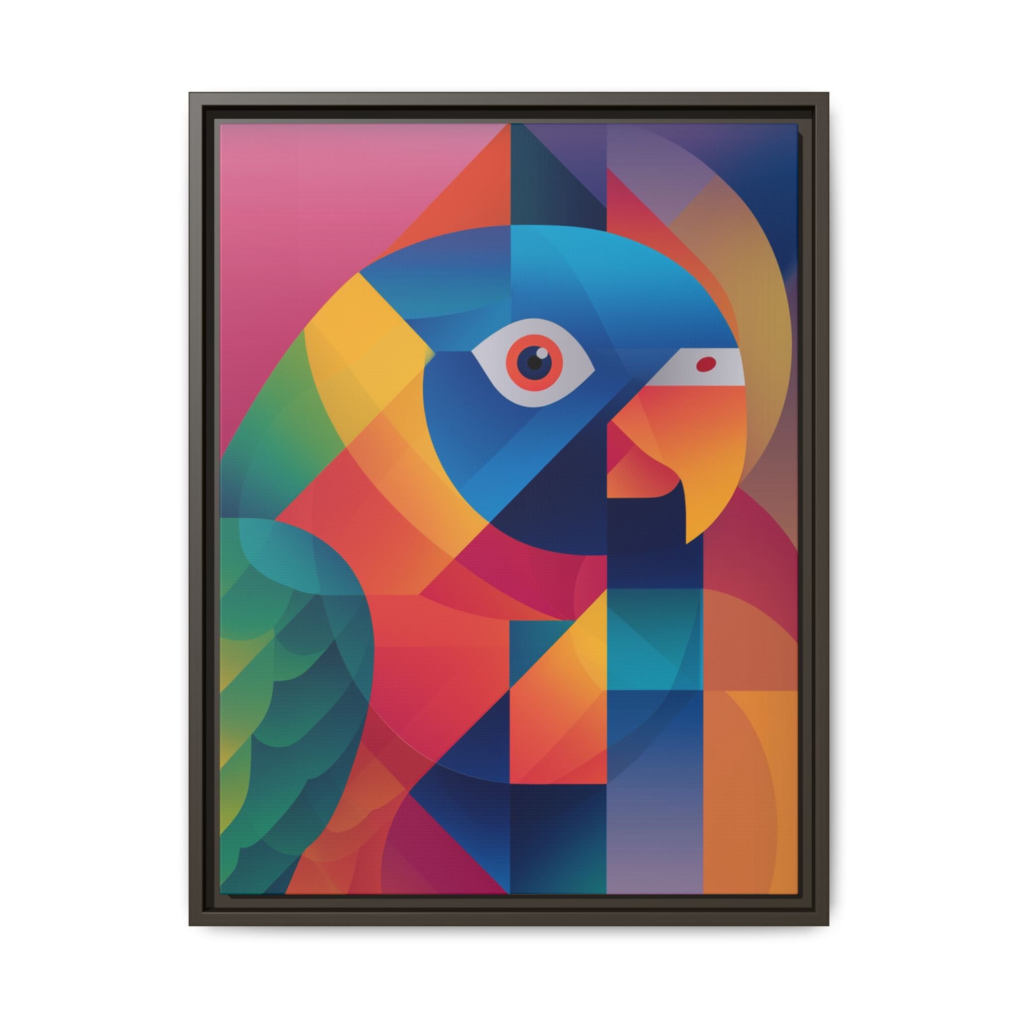 Cubist Parrot Prisma: Geometric Bird Design, Modern Angular Art   |    Custom Orders Available