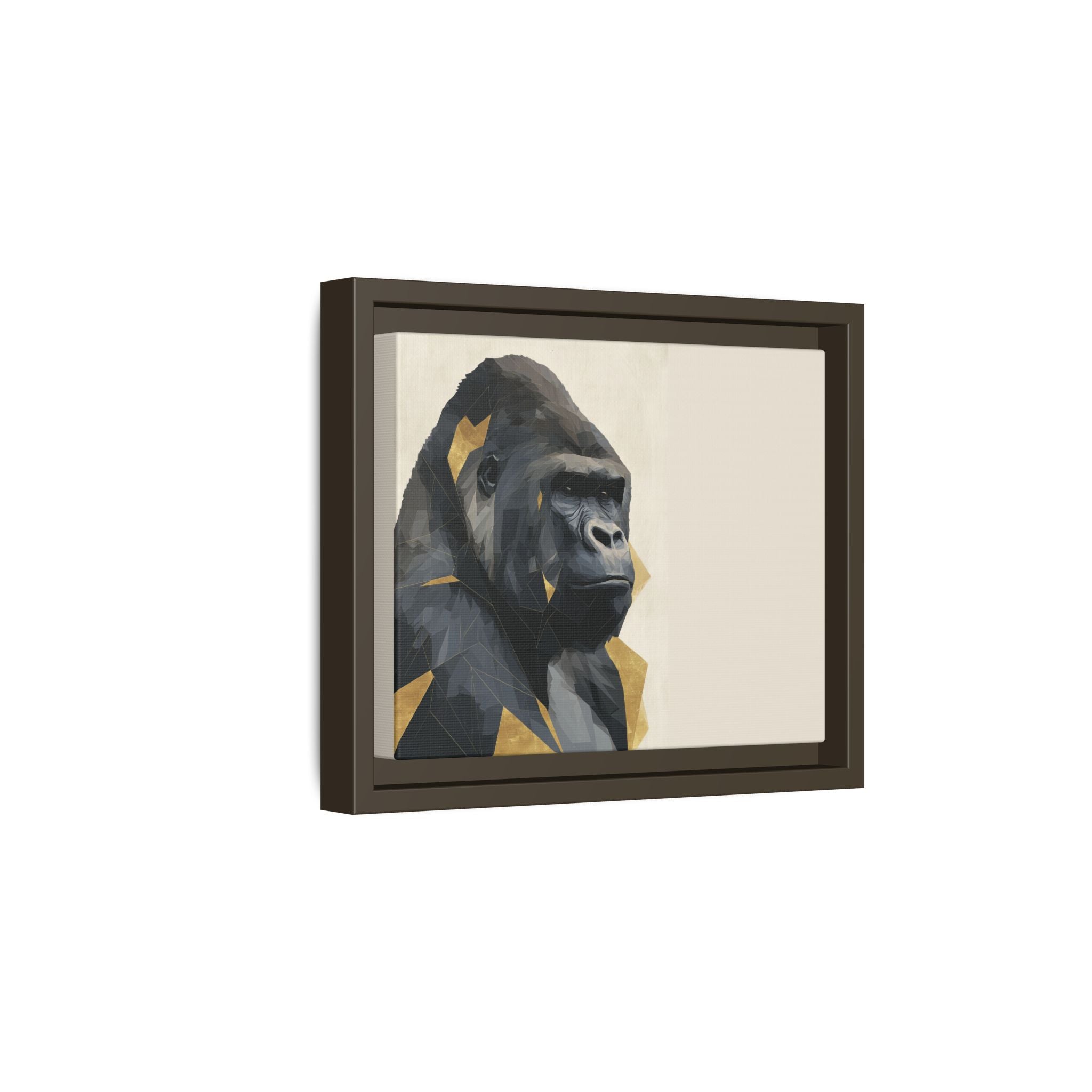 Primal Geometry: Polygonal Gorilla Portrait, Modern Metallic Wildlife Art   |  Personalized & Custom Orders Available