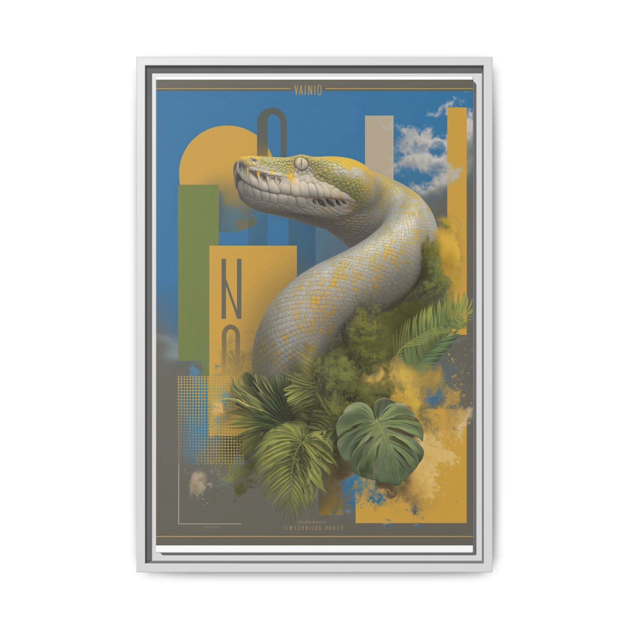 Serpent's Geometry: Tropical Realism, Digital Wildlife Composition   |    Custom Orders Available