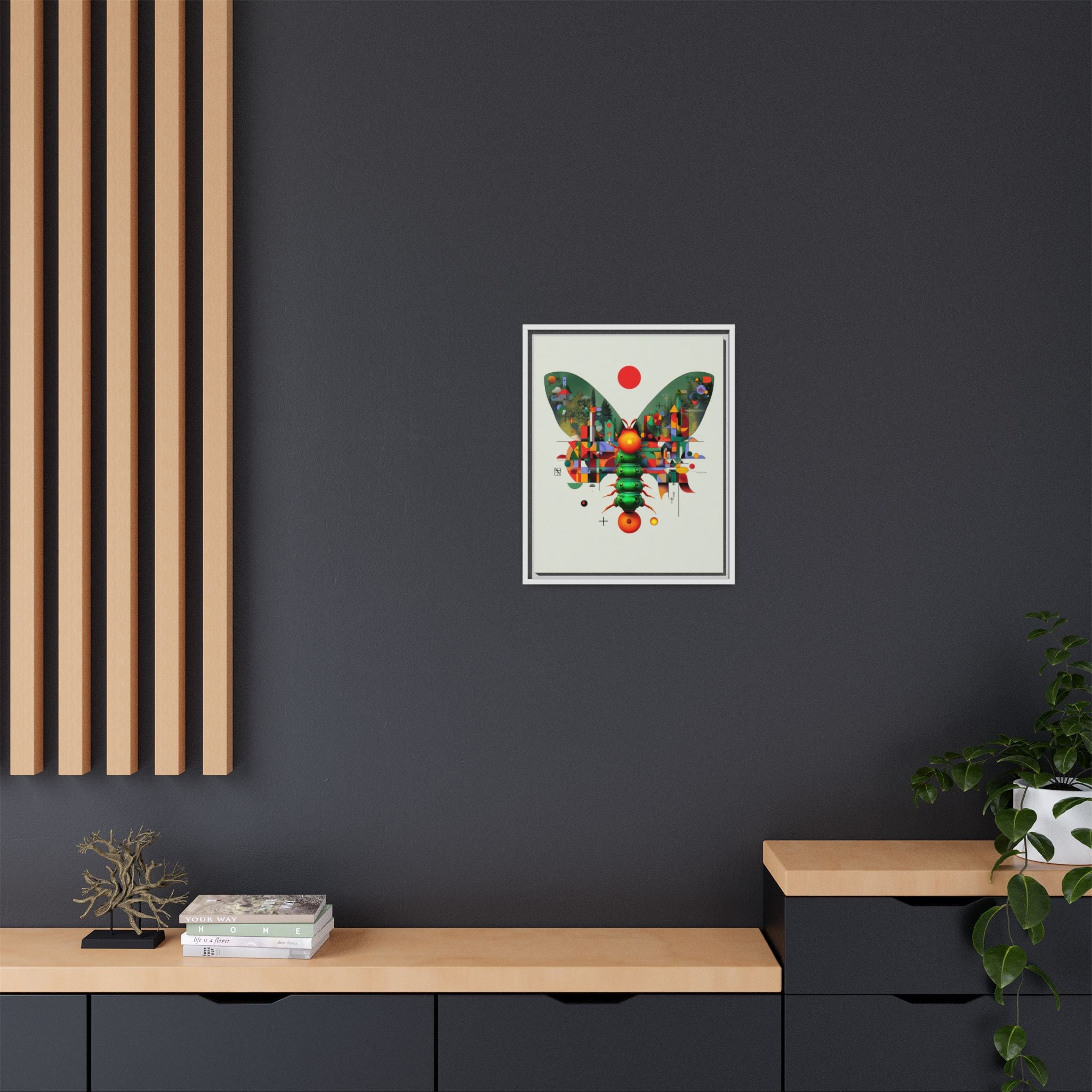 Digital Butterfly Framed Print, Cubist Architectural Abstraction   |  Personalized & Custom Orders Available