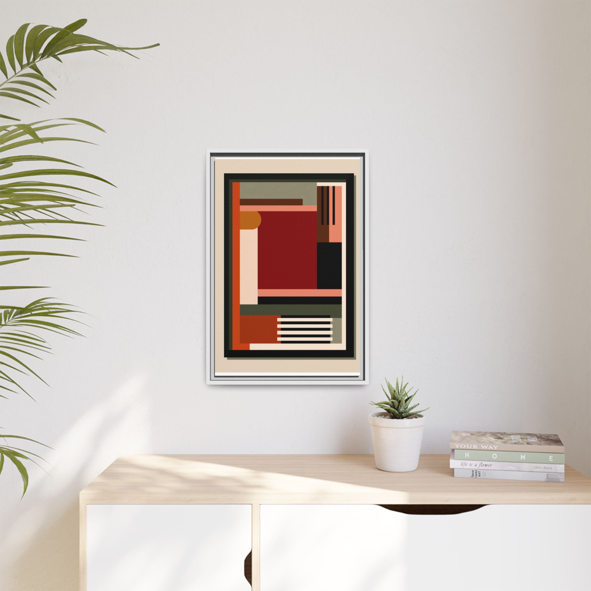 Architectural Geometries: Modern Abstract Composition, Bauhaus-Inspired Design, Geometric Color Blocking   |   Custom Orders Accepted
