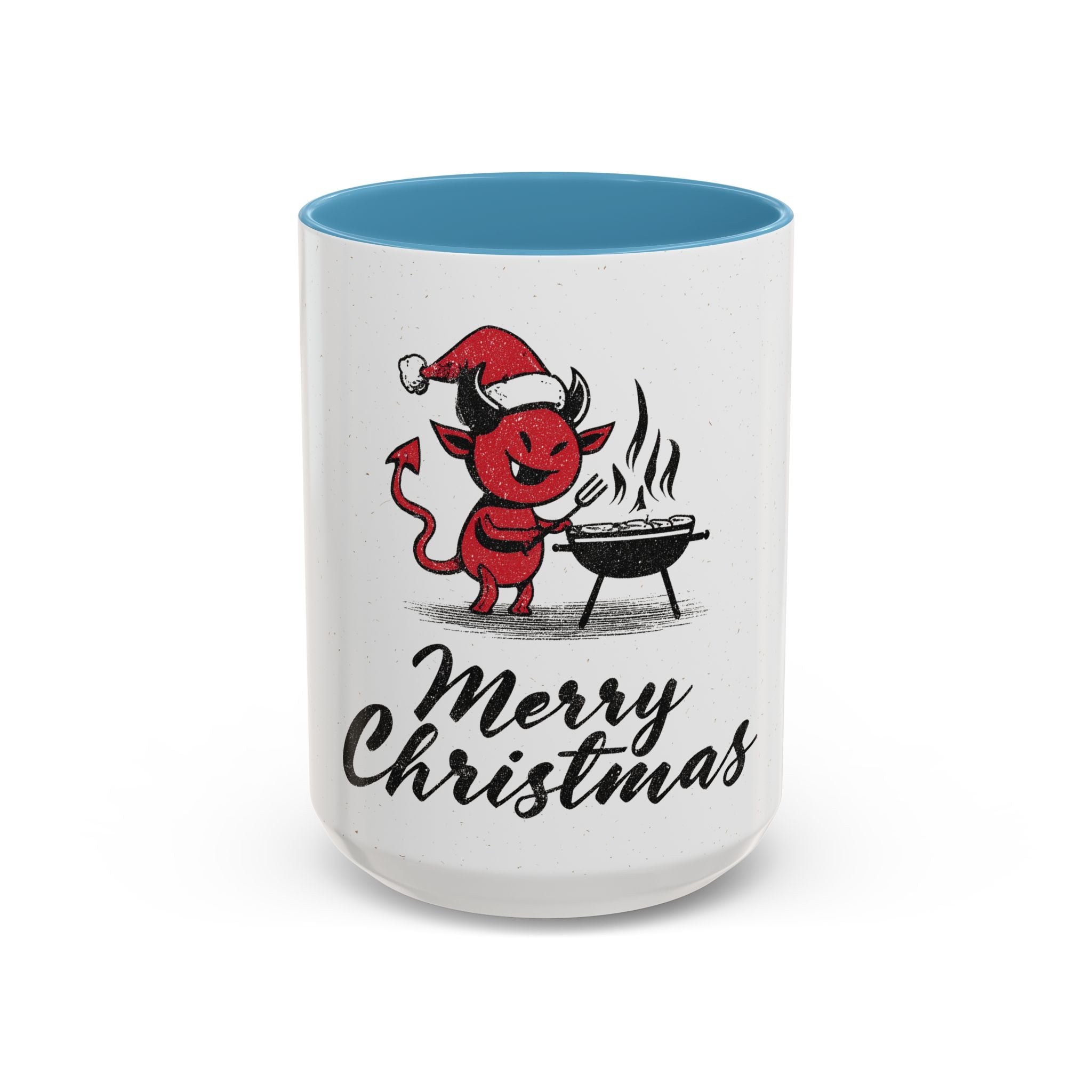 Funny Christmas Coffee Mug - Merry Christmas Devil Design, Holiday Gift, Seasonal Decor, Cute Mug, Kitchen Accessory