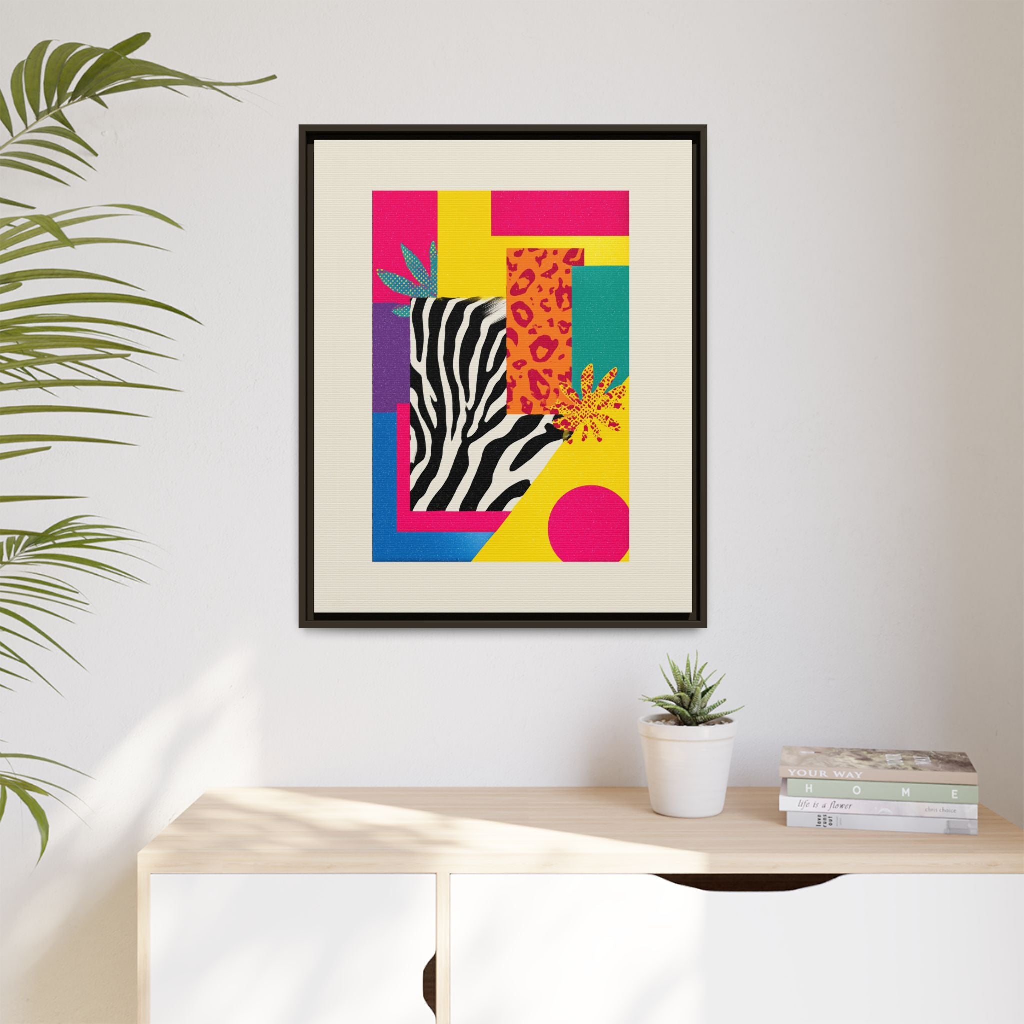 Zebra Stripes & Leopard Spots: 80s Pop Art Design, Memphis Style Graphic, Geometric Color Block Pattern   |   Custom Orders Accepted