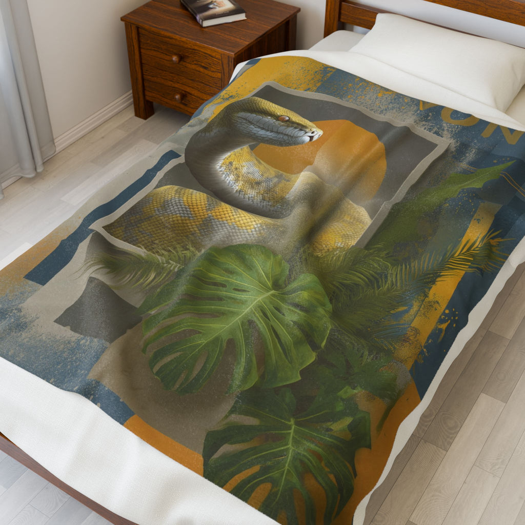 Serpent's Geometry: Tropical Scales in Digital Abstract, Contemporary Wildlife Art   |    Custom Orders Available