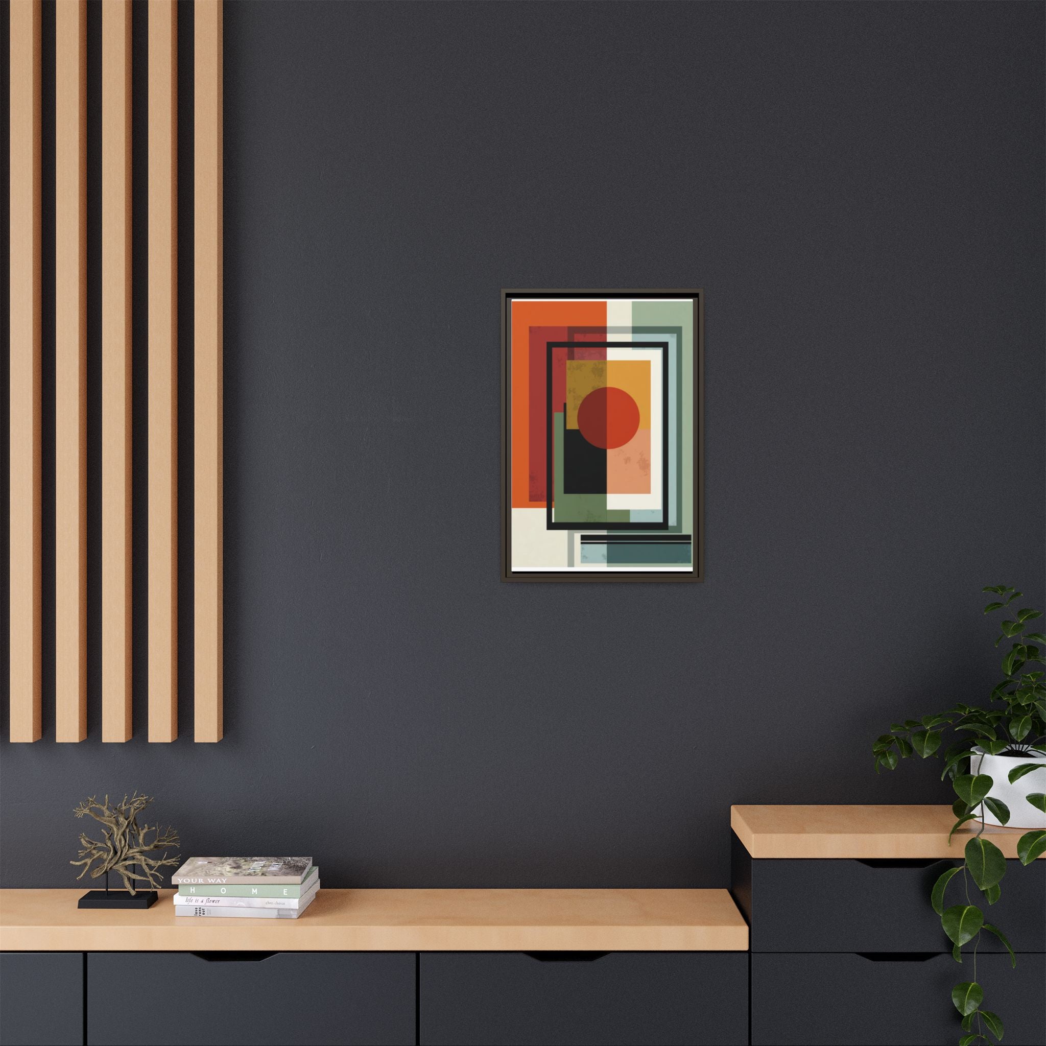 Geometric Harmonies: Mid-Century Modern Composition, Constructivist Inspiration, Abstract Rectangular Interplay   |   Custom Orders Accepted