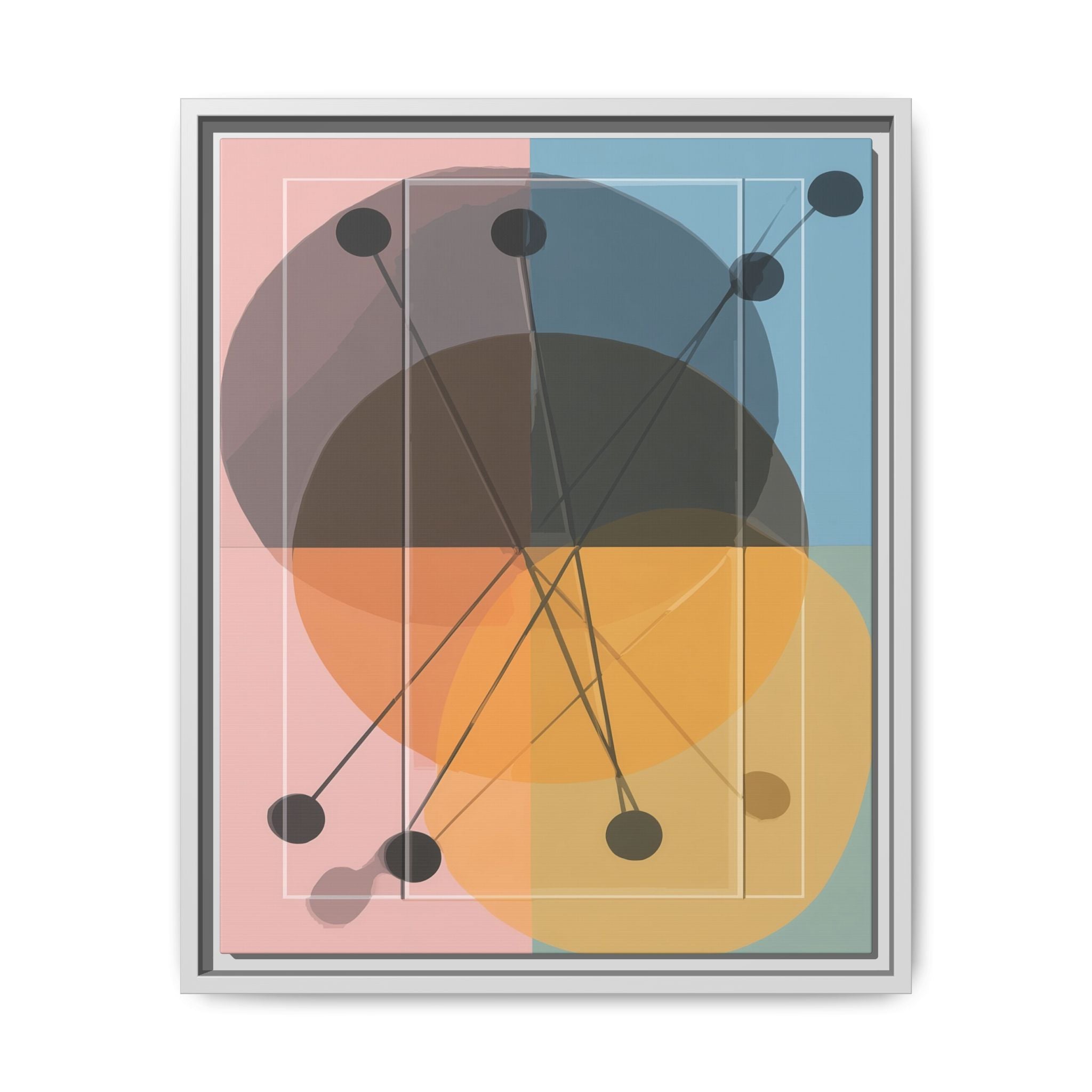 Geometric Intersections: Pastel Quadrants, Mid-Century Minimalism, Network Nodes   |   Custom Orders Accepted