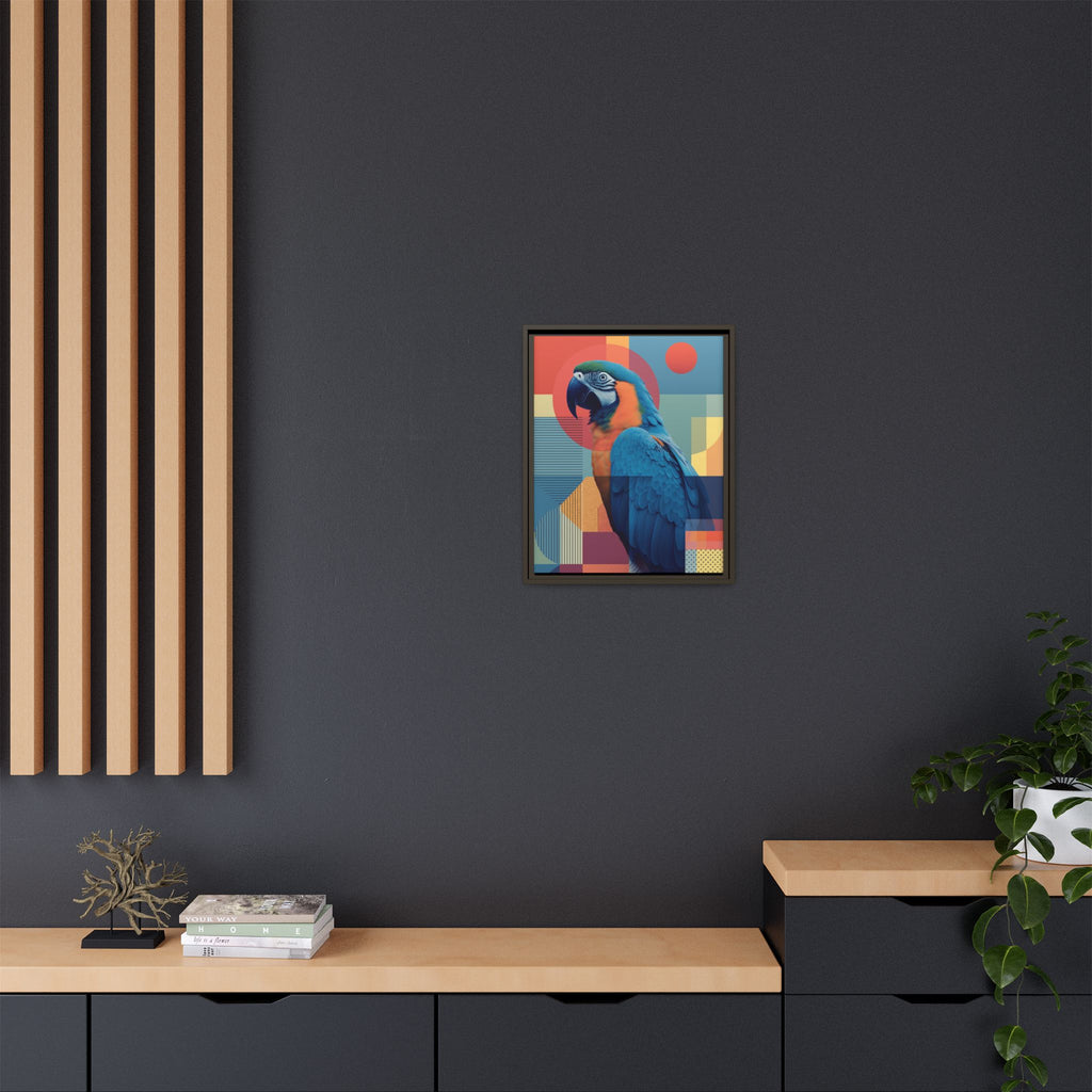 Geometric Macaw: Prismatic Wildlife Fusion, Modern Abstract Composition   |    Custom Orders Available