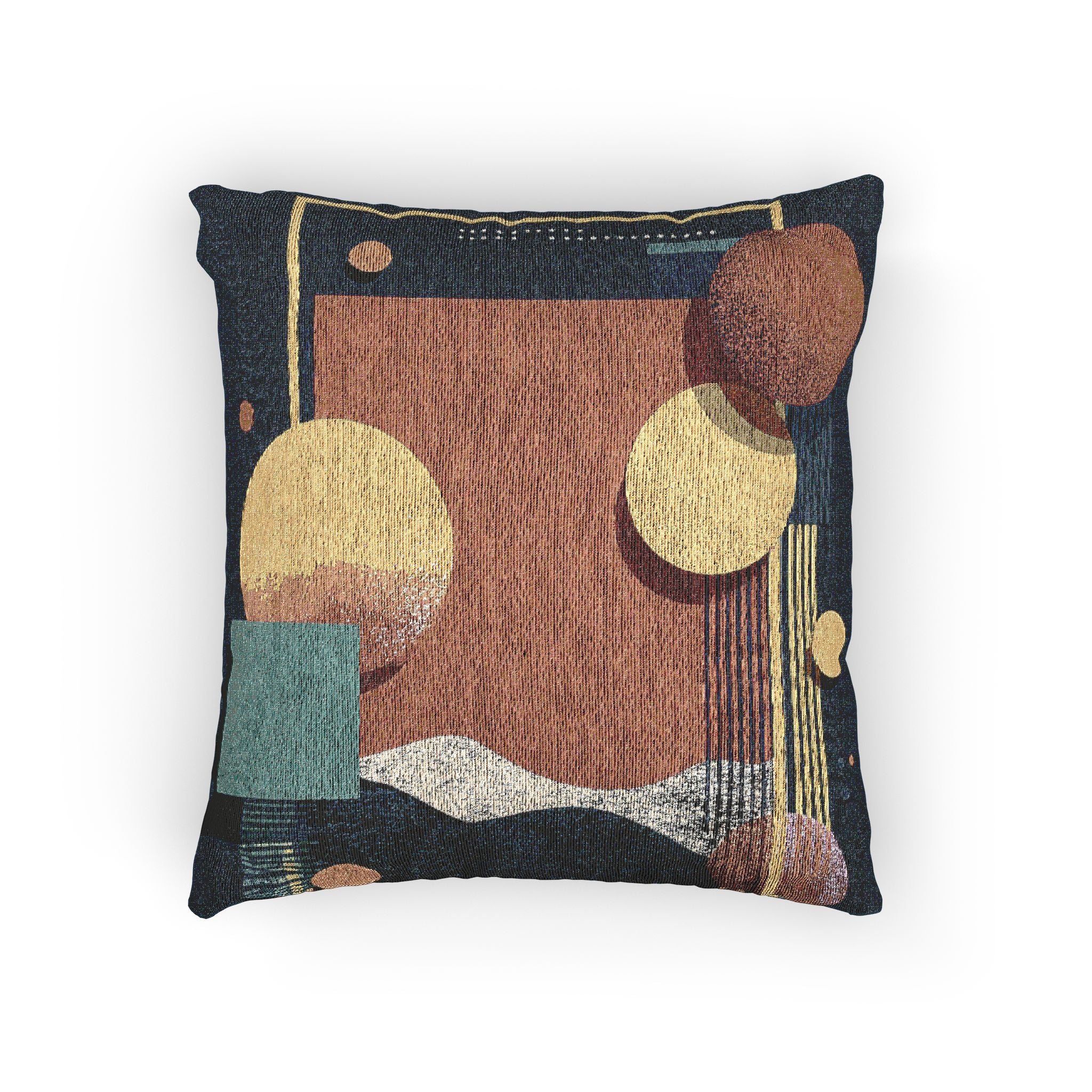 Geometric Harmony: Abstract Composition in Blue, Dynamic Graphic Design with Spheres   |    Custom Orders Available