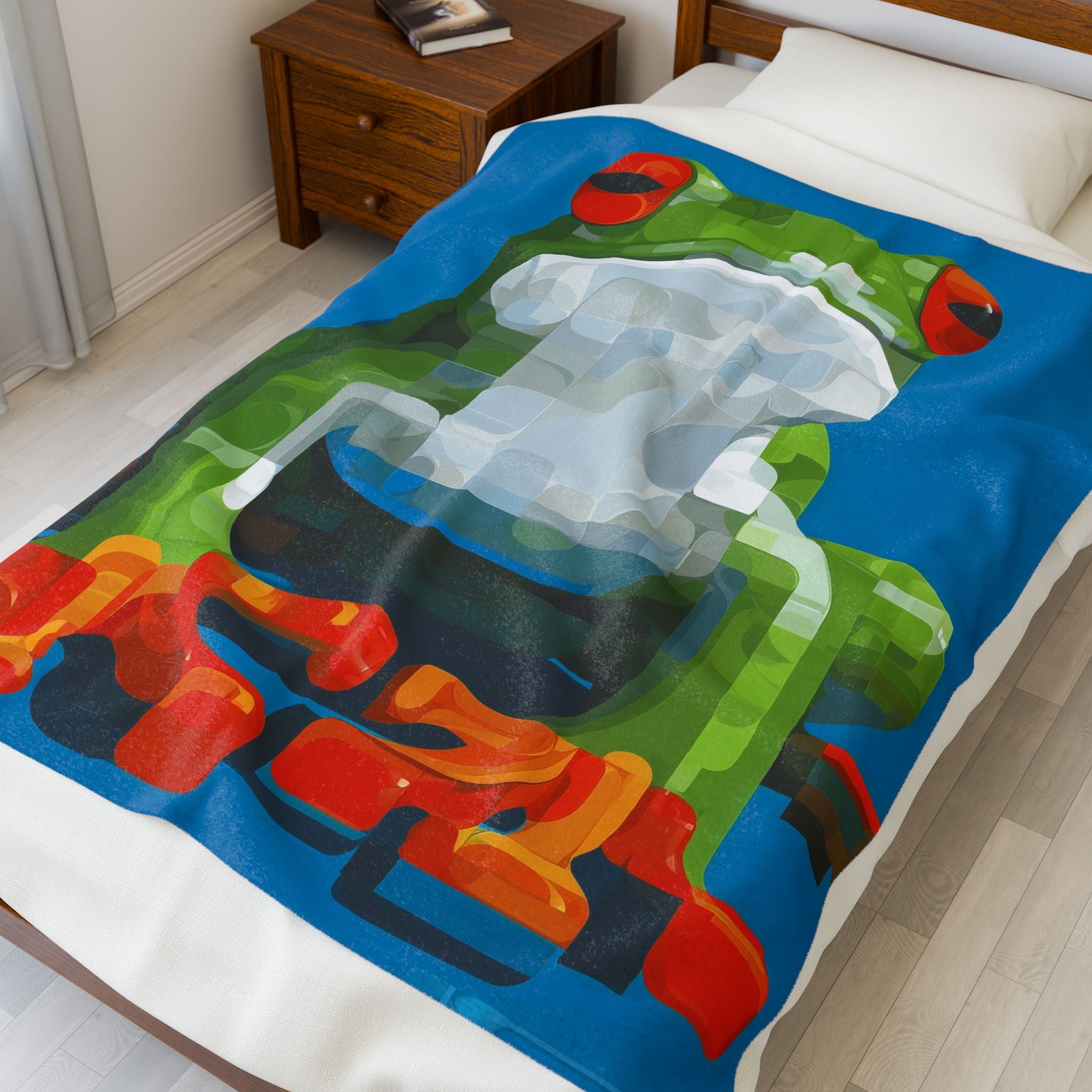 Geometric Frog: Mosaic Pop Art Amphibian, Modern Digital Illustration   |    Custom Orders Available