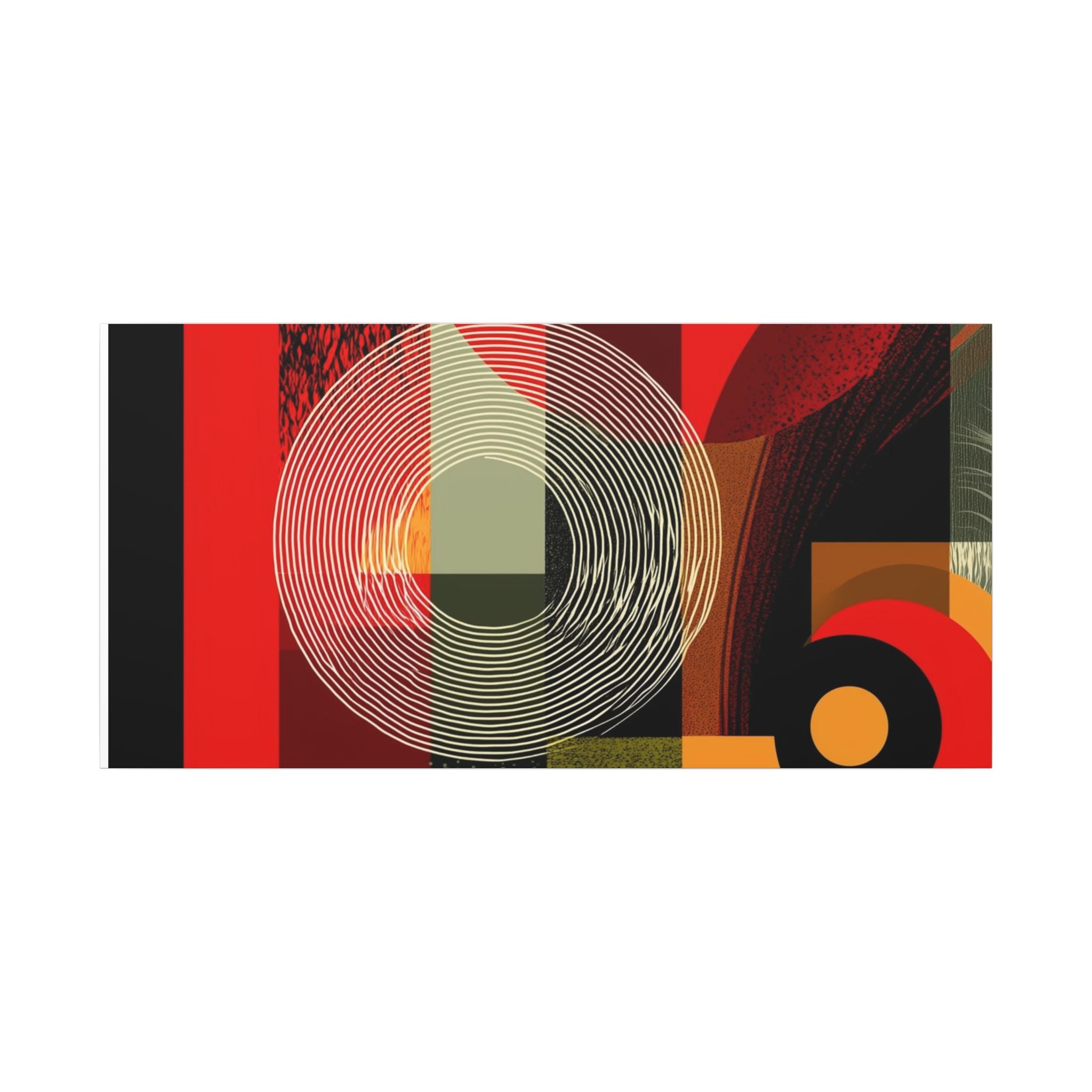 Geometric Convergence: Mid-Century Modern Abstract, Constructivist Design Principles, Bold Chromatic Composition   |   Custom Orders