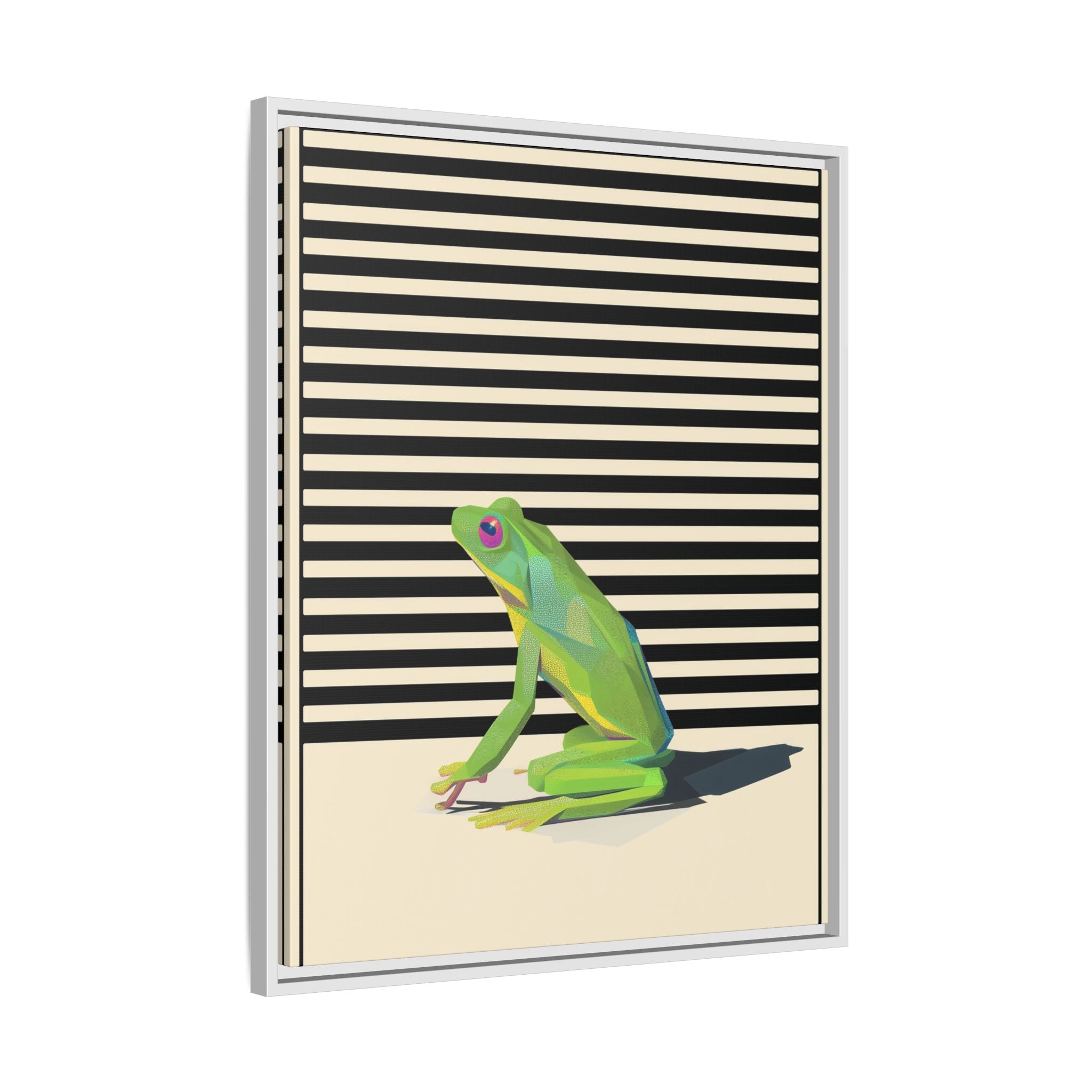Geometric Frog Persona: Modern Wildlife Illustration, Vibrant Graphic Design   |  Personalized & Custom Orders Available