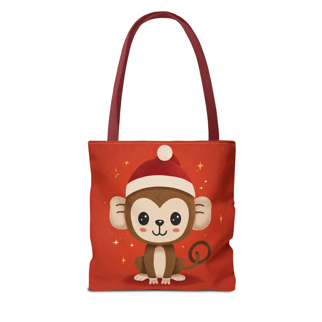 Cute Monkey Tote Bag for Kids, Christmas Gift, Reusable Shopping Bag, Fun Animal Design, Cute Holiday Accessory
