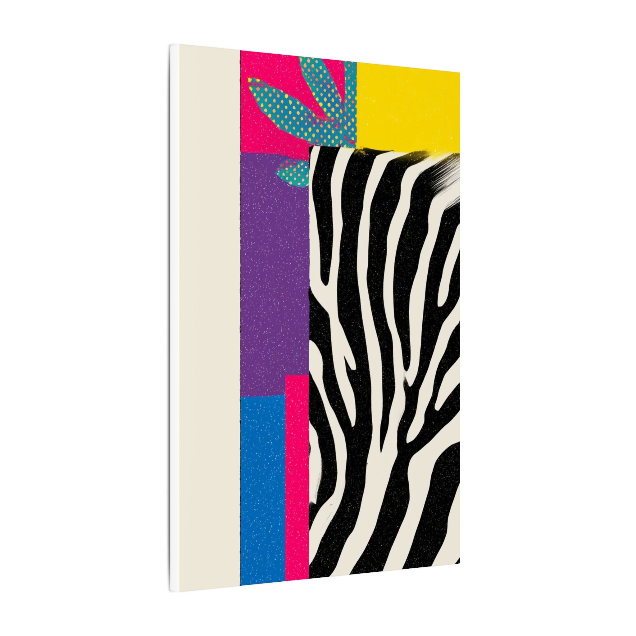 Pop Geometry: Zebra Leopard Fusion, Geometric Color Block, Modern Abstract Design   |   Custom Orders Accepted