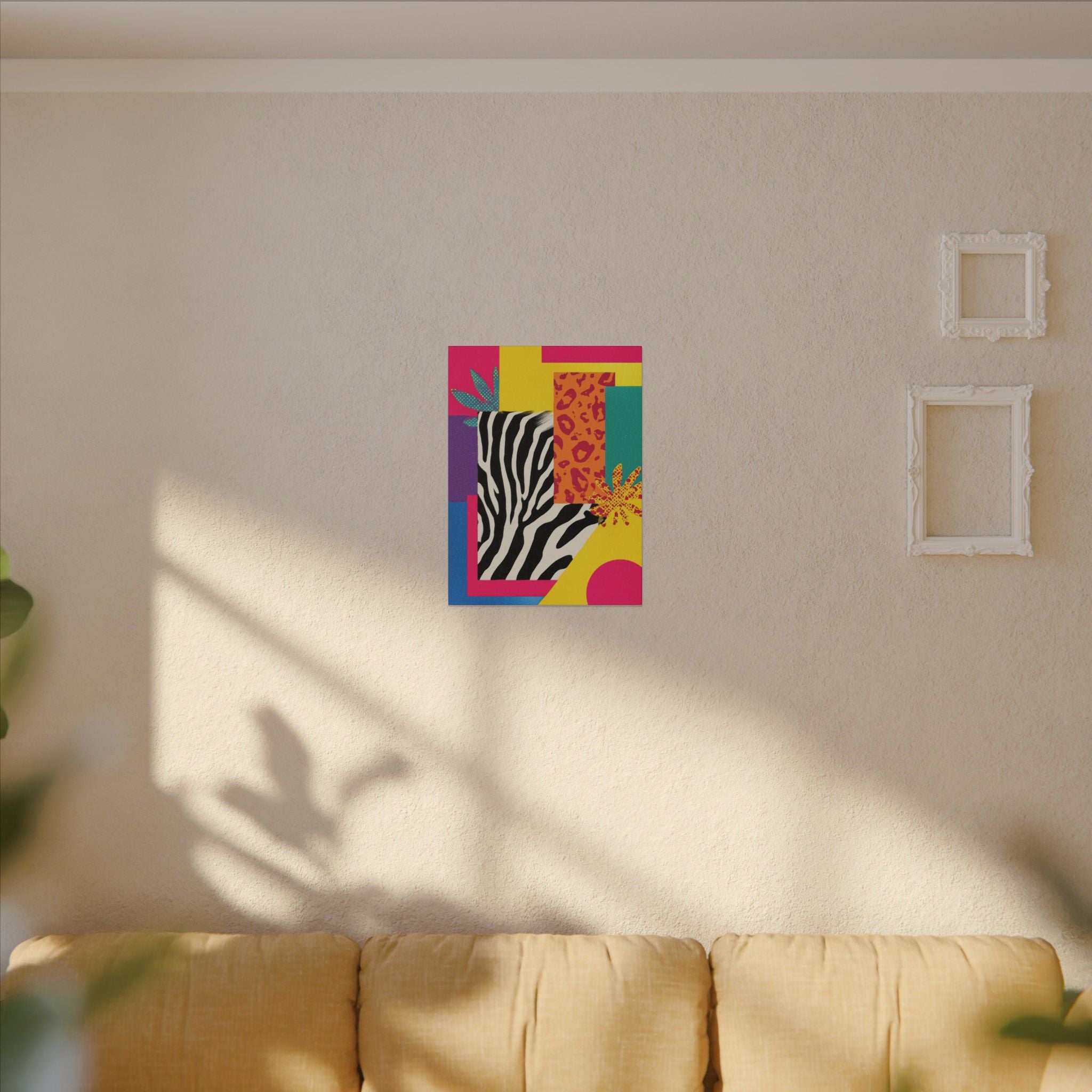 Pop Geometry: Zebra Leopard Fusion, Geometric Color Block, Modern Abstract Design   |   Custom Orders Accepted